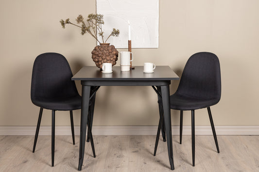 Tempe Matbord med Polar Stolarna – Bord: 75x80x80 Stol: 53x87x44