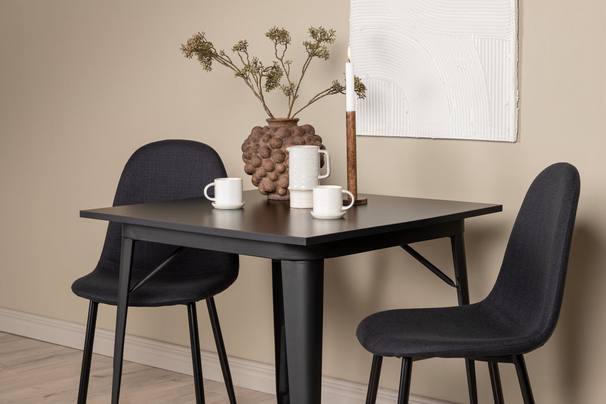 Tempe Matbord med Polar Stolarna – Bord: 75x80x80 Stol: 53x87x44