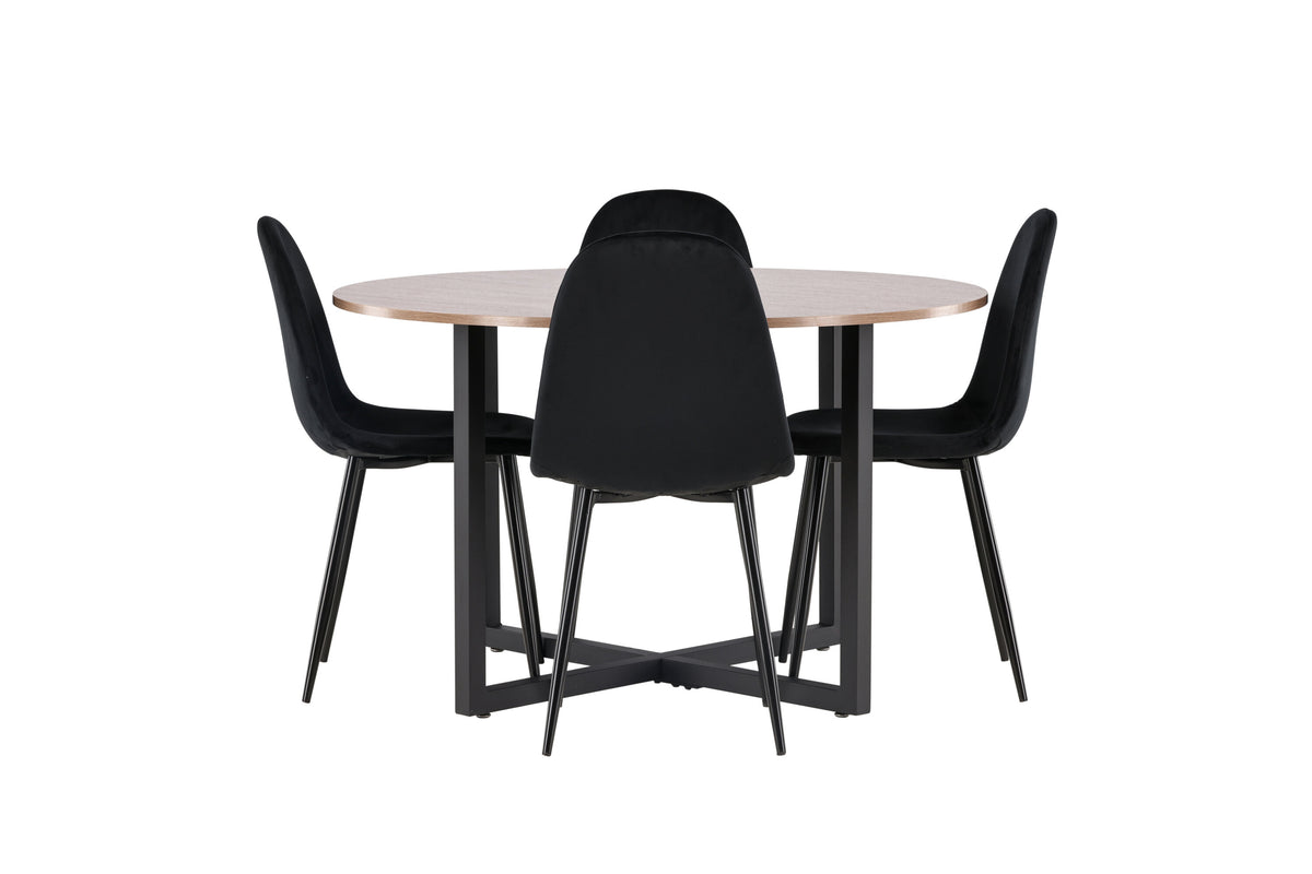 Durango Matbord med Polar Stolarna – Bord: ⌀120 Stol: 53,3x88x42,5