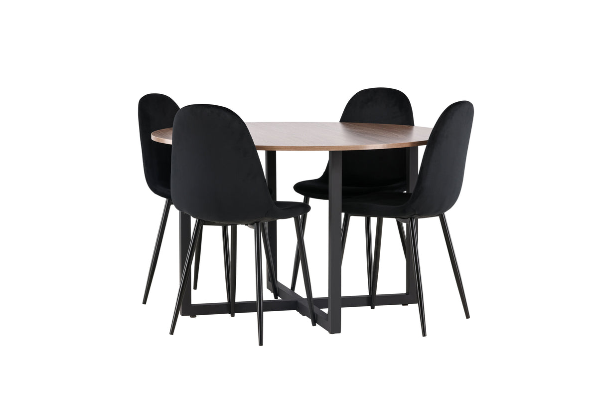 Durango Matbord med Polar Stolarna – Bord: ⌀120 Stol: 53,3x88x42,5