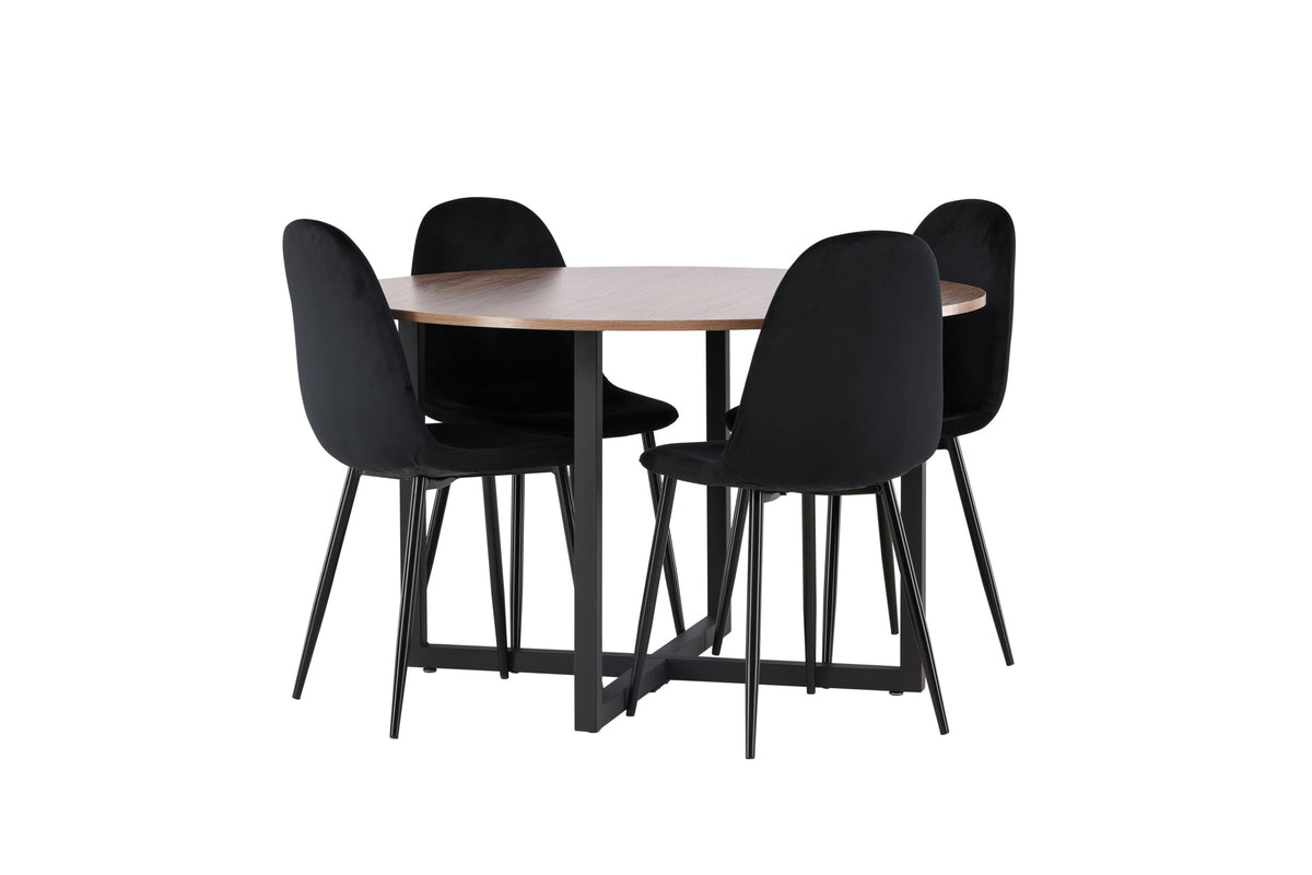 Durango Matbord med Polar Stolarna – Bord: ⌀120 Stol: 53,3x88x42,5