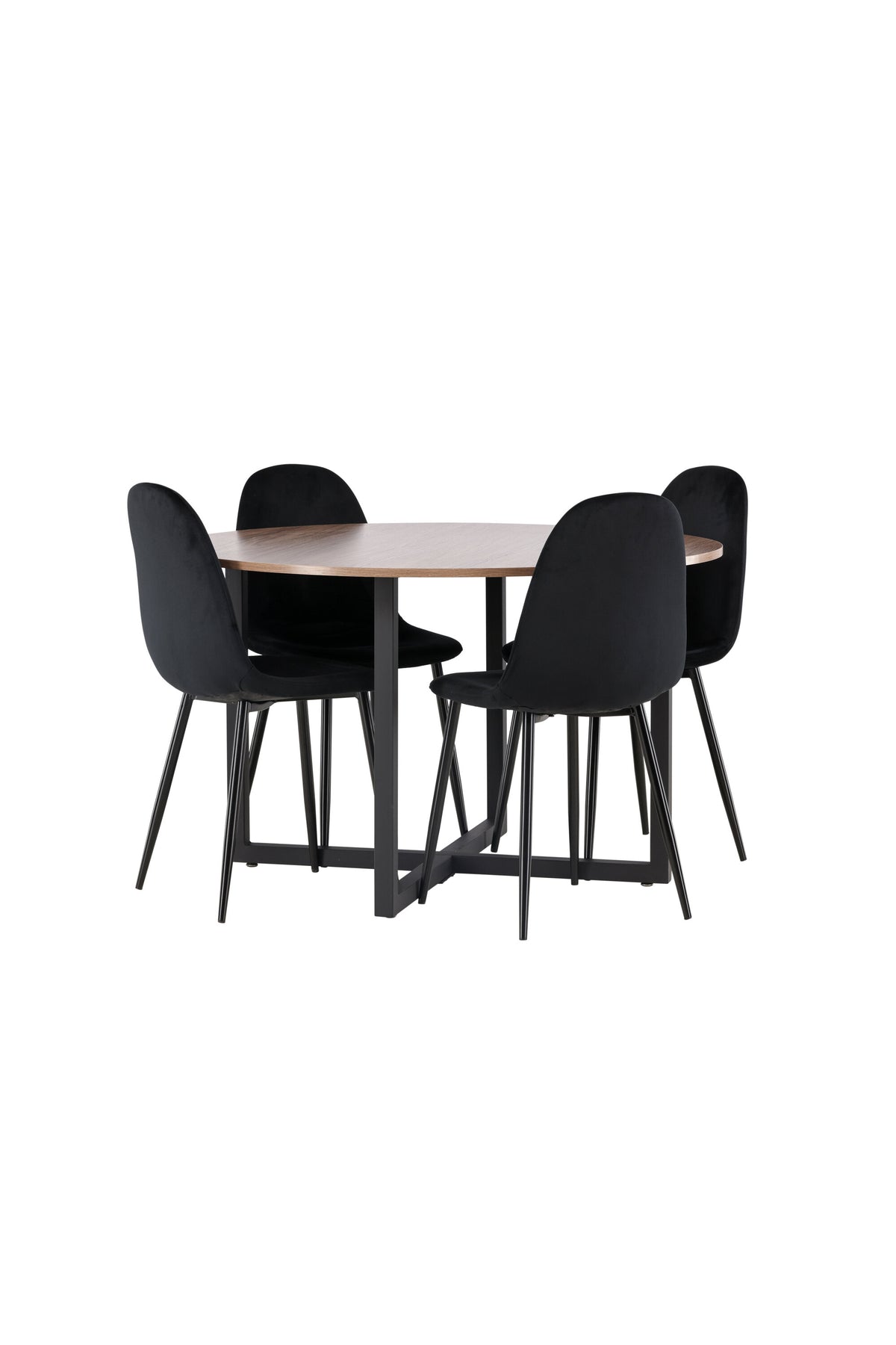 Durango Matbord med Polar Stolarna – Bord: ⌀120 Stol: 53,3x88x42,5