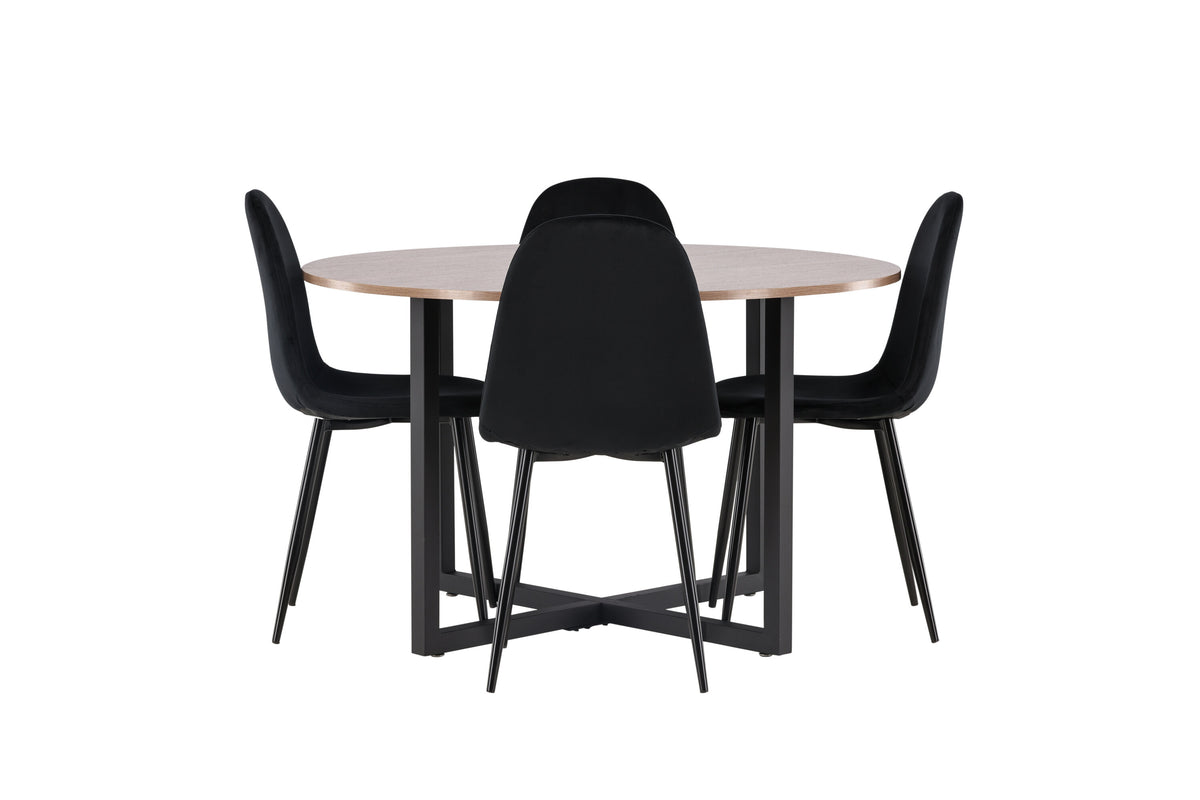 Durango Matbord med Polar Stolarna – Bord: ⌀120 Stol: 53,3x88x42,5