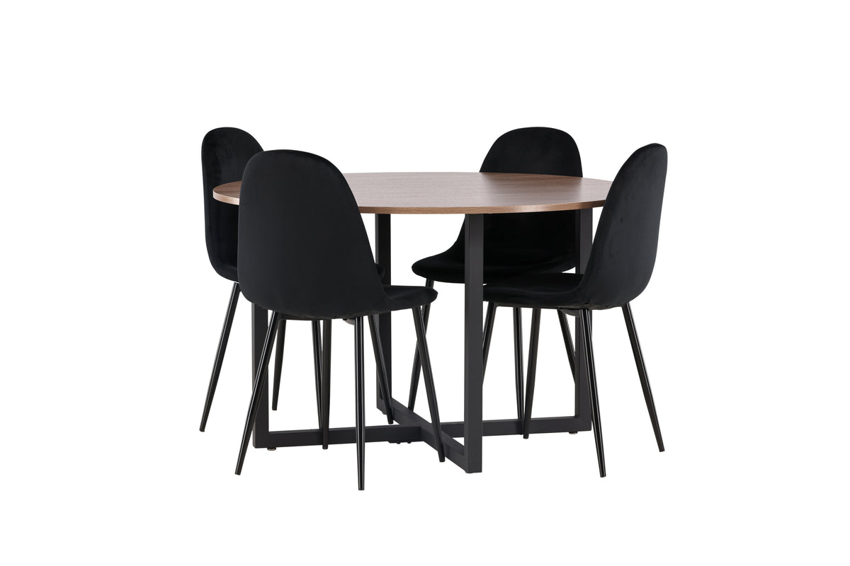 Durango Matbord med Polar Stolarna – Bord: ⌀120 Stol: 53,3x88x42,5