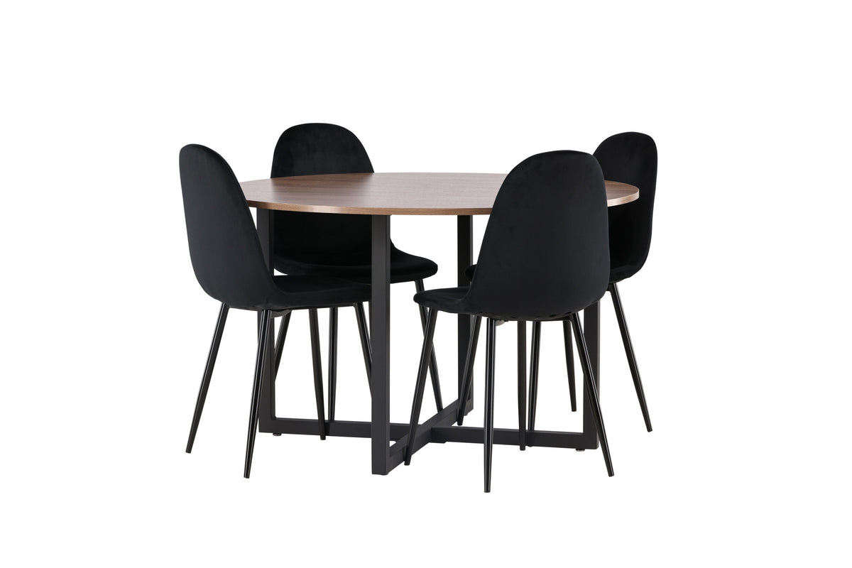 Durango Matbord med Polar Stolarna – Bord: ⌀120 Stol: 53,3x88x42,5