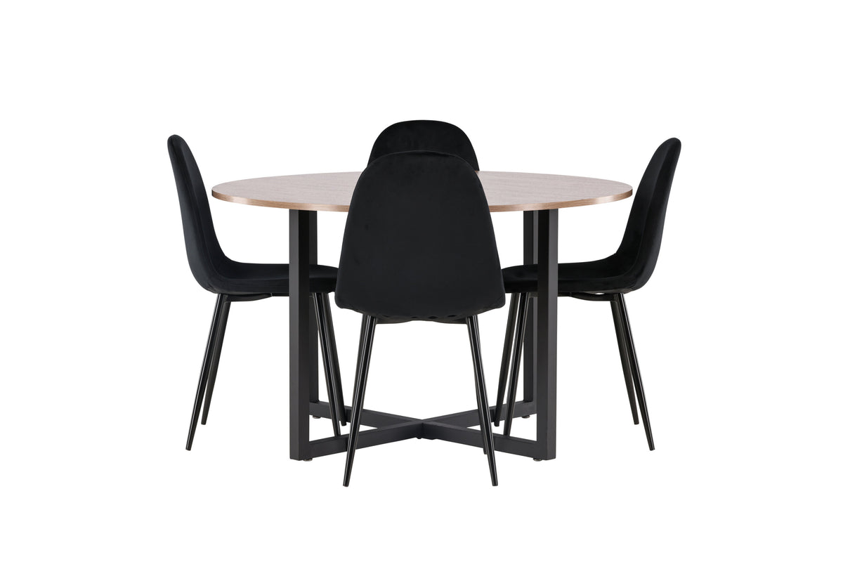 Durango Matbord med Polar Stolarna – Bord: ⌀120 Stol: 53,3x88x42,5