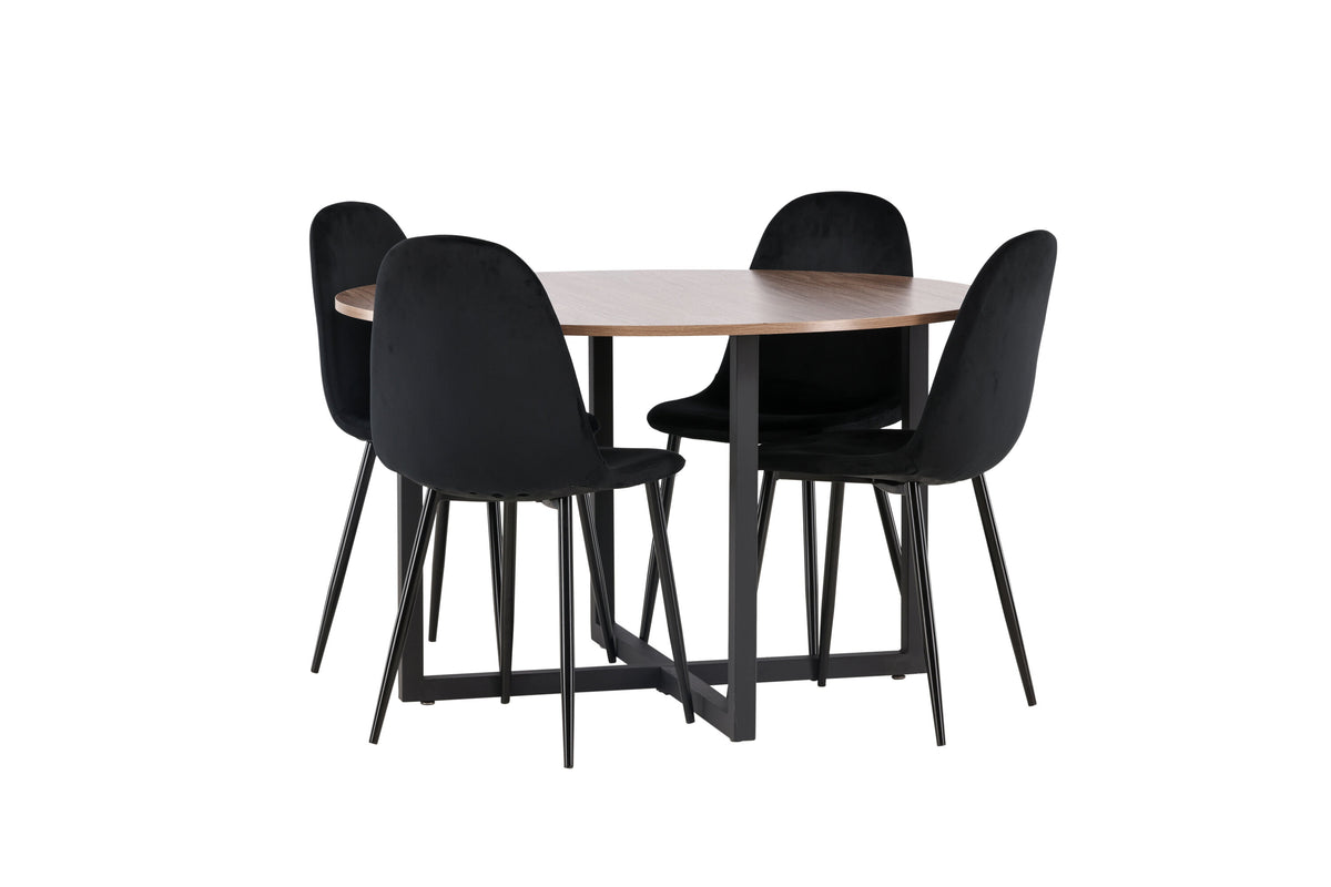 Durango Matbord med Polar Stolarna – Bord: ⌀120 Stol: 53,3x88x42,5
