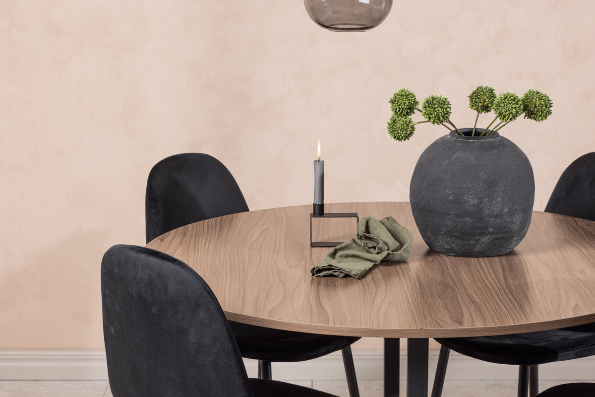 Durango Matbord med Polar Stolarna – Bord: ⌀120 Stol: 53,3x88x42,5