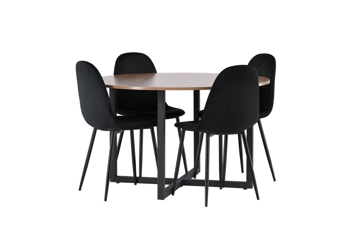 Durango Matbord med Polar Stolarna – Bord: ⌀120 Stol: 53,3x88x42,5
