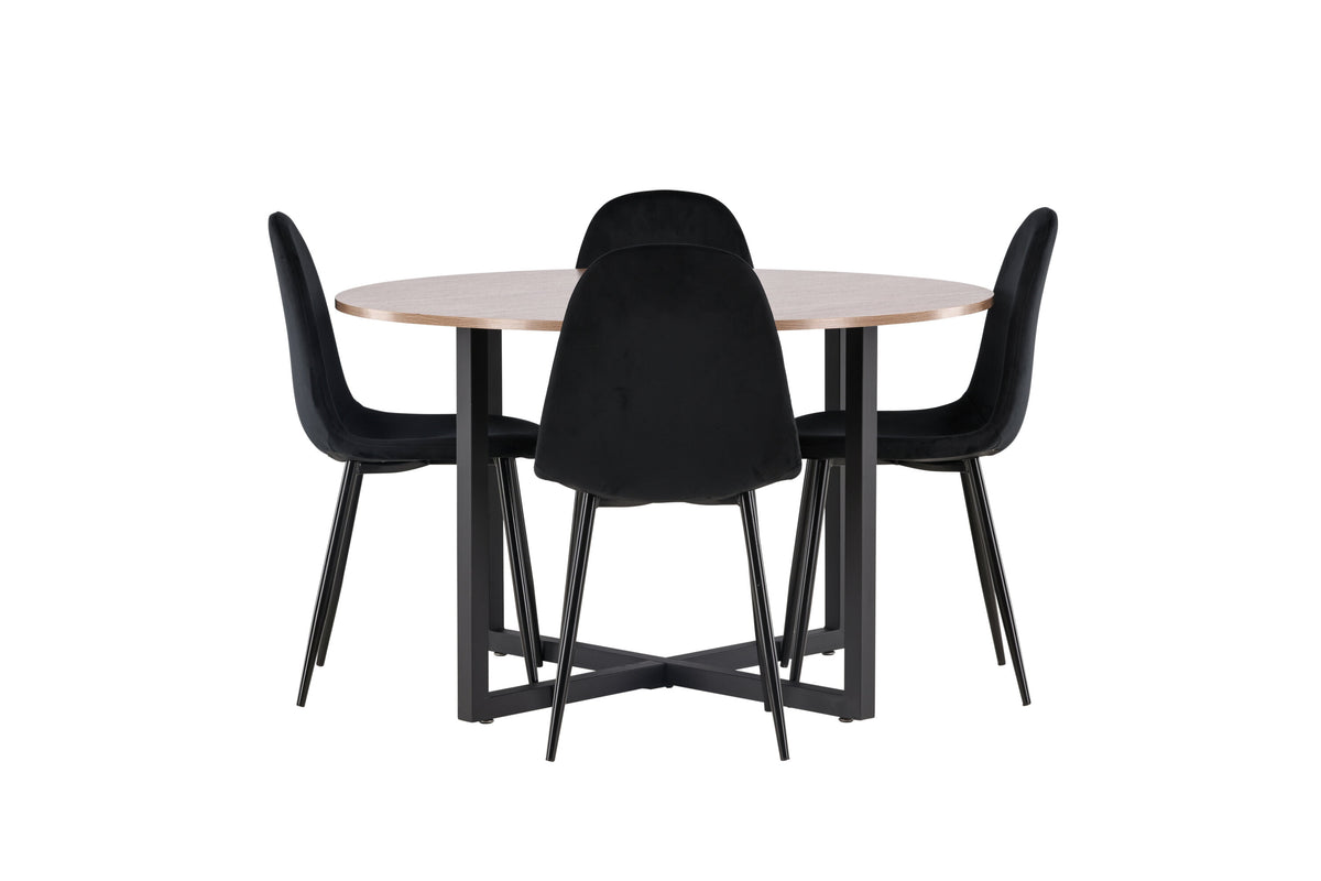 Durango Matbord med Polar Stolarna – Bord: ⌀120 Stol: 53,3x88x42,5