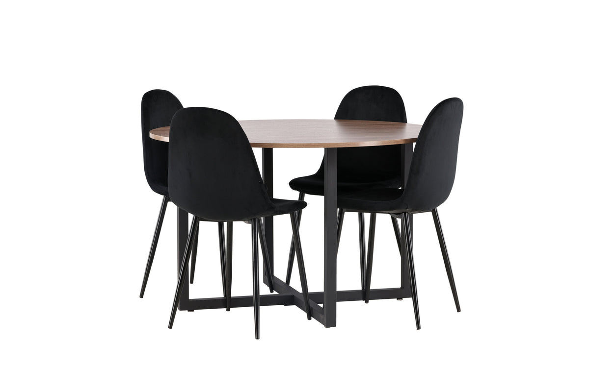 Durango Matbord med Polar Stolarna – Bord: ⌀120 Stol: 53,3x88x42,5
