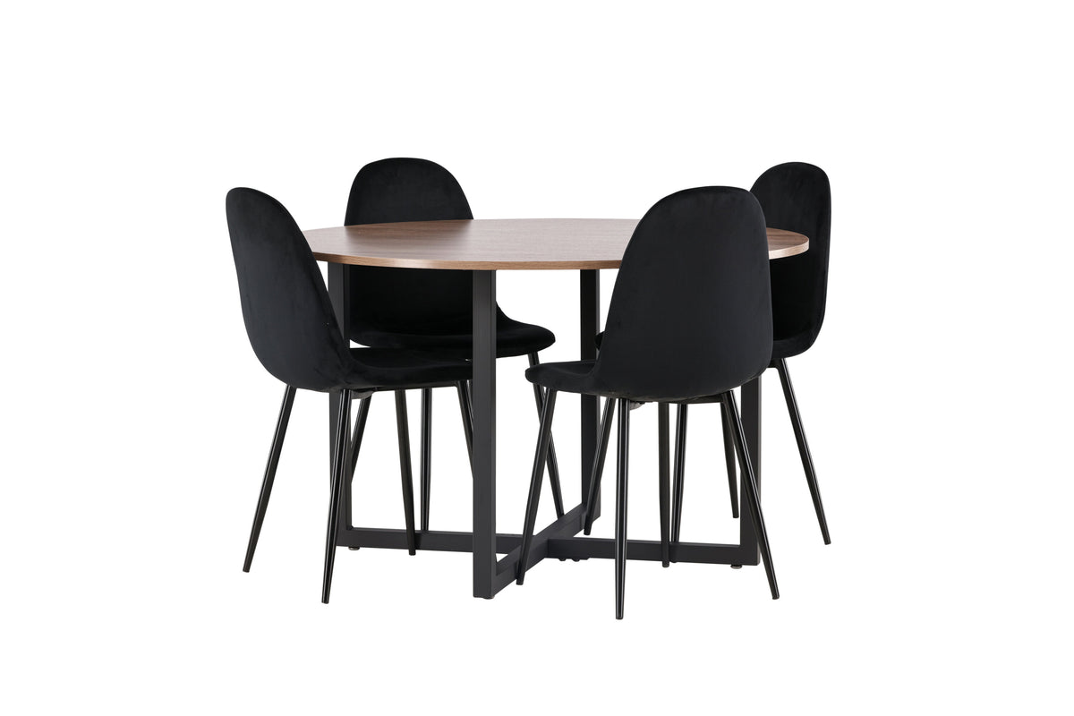 Durango Matbord med Polar Stolarna – Bord: ⌀120 Stol: 53,3x88x42,5