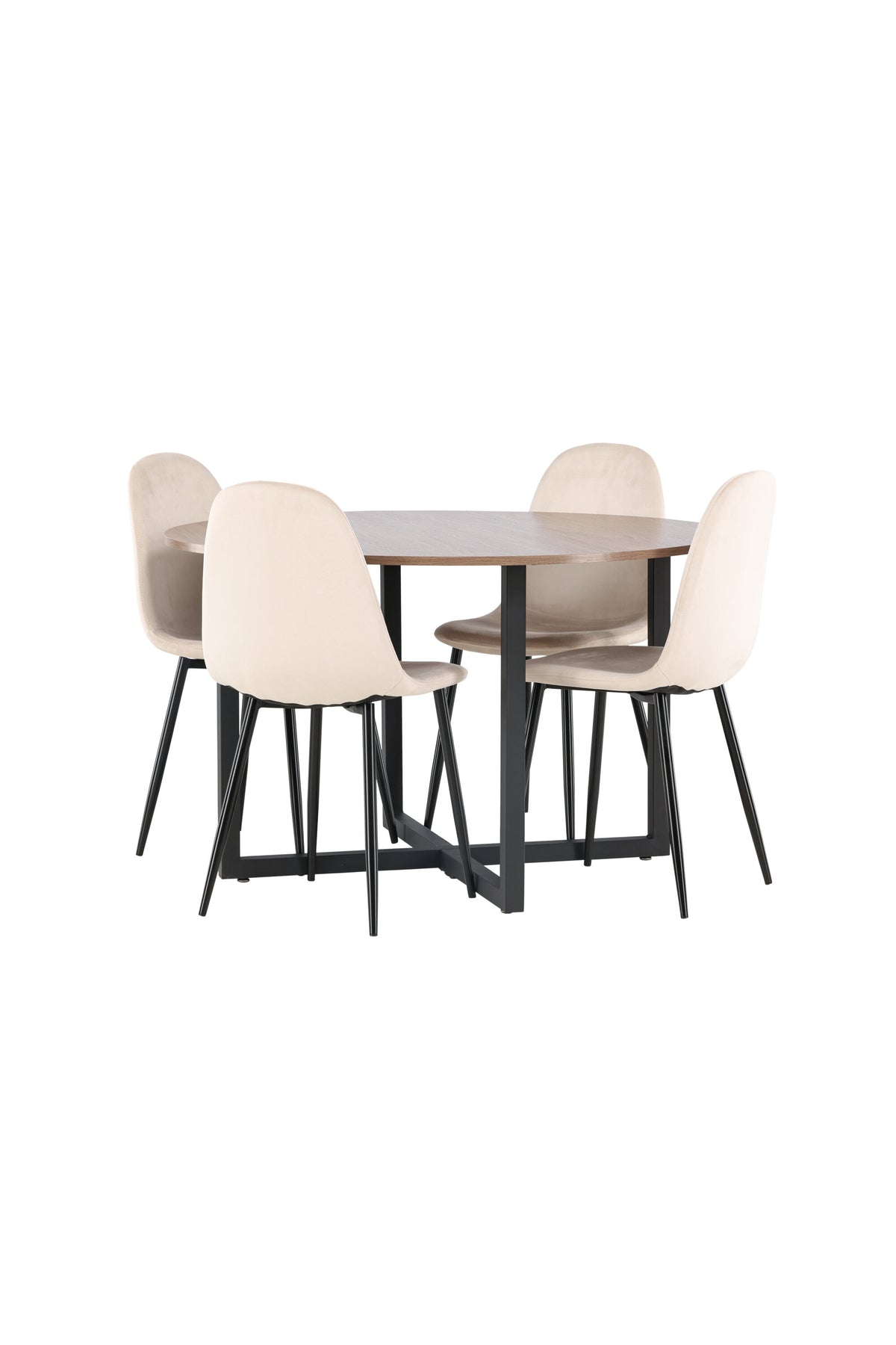 Durango Matbord med Polar Stolarna – Bord: ⌀120 Stol: 53,3x88x42,5