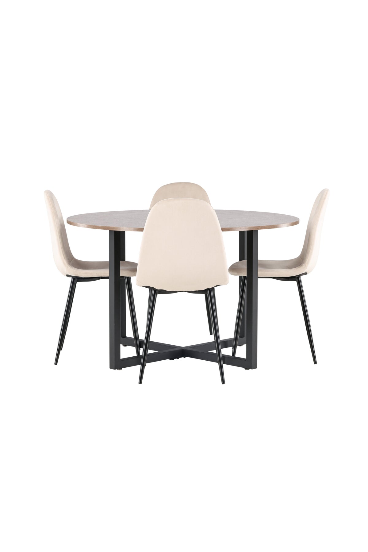 Durango Matbord med Polar Stolarna – Bord: ⌀120 Stol: 53,3x88x42,5