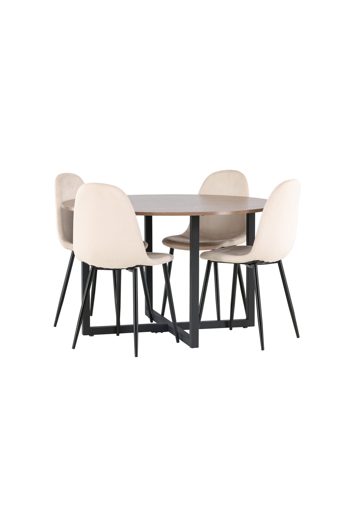 Durango Matbord med Polar Stolarna – Bord: ⌀120 Stol: 53,3x88x42,5