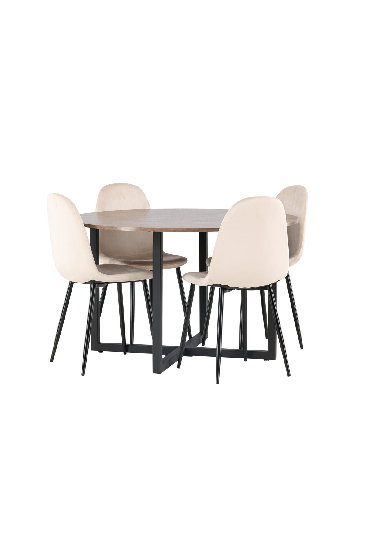 Durango Matbord med Polar Stolarna – Bord: ⌀120 Stol: 53,3x88x42,5