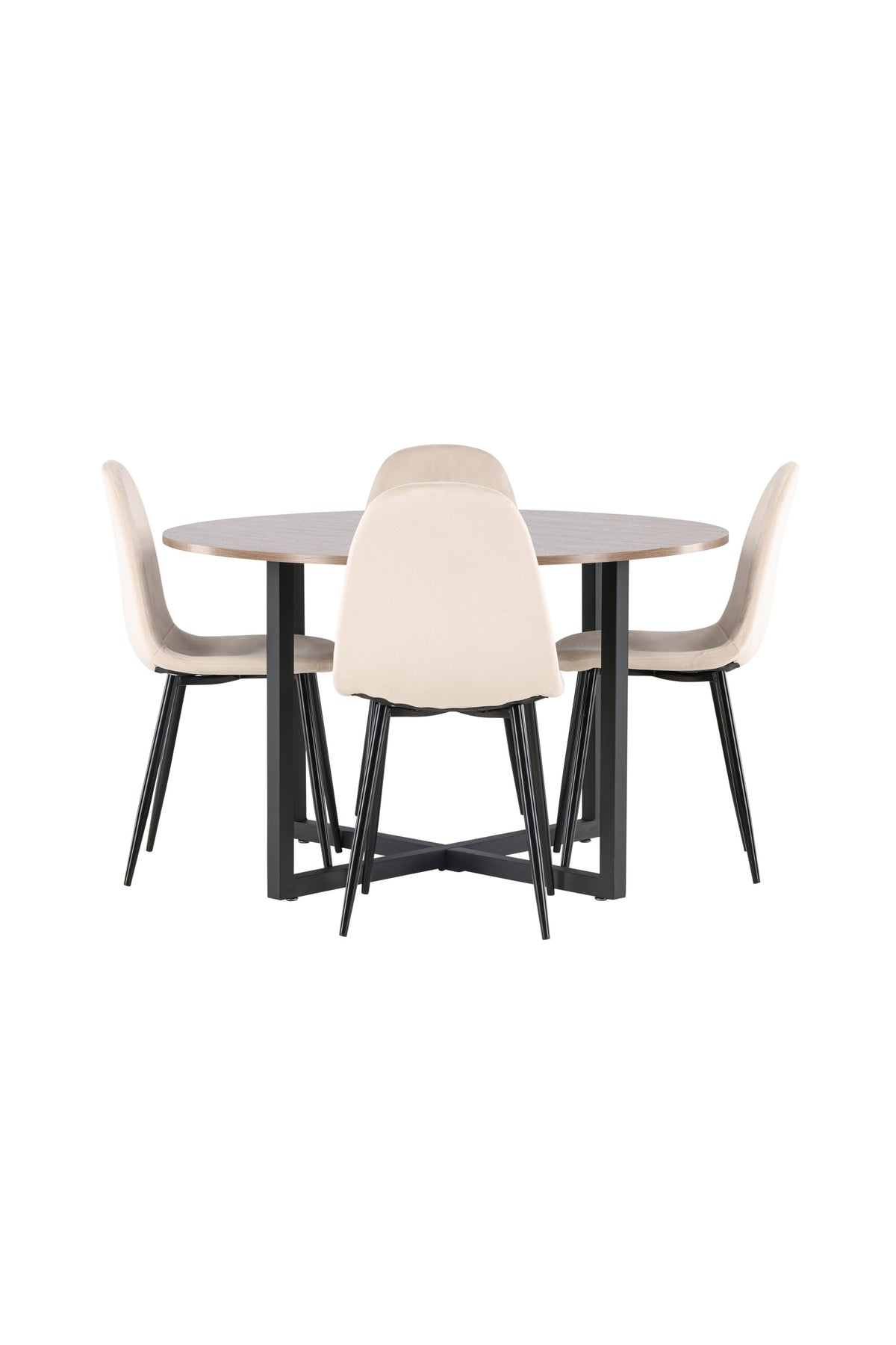 Durango Matbord med Polar Stolarna – Bord: ⌀120 Stol: 53,3x88x42,5