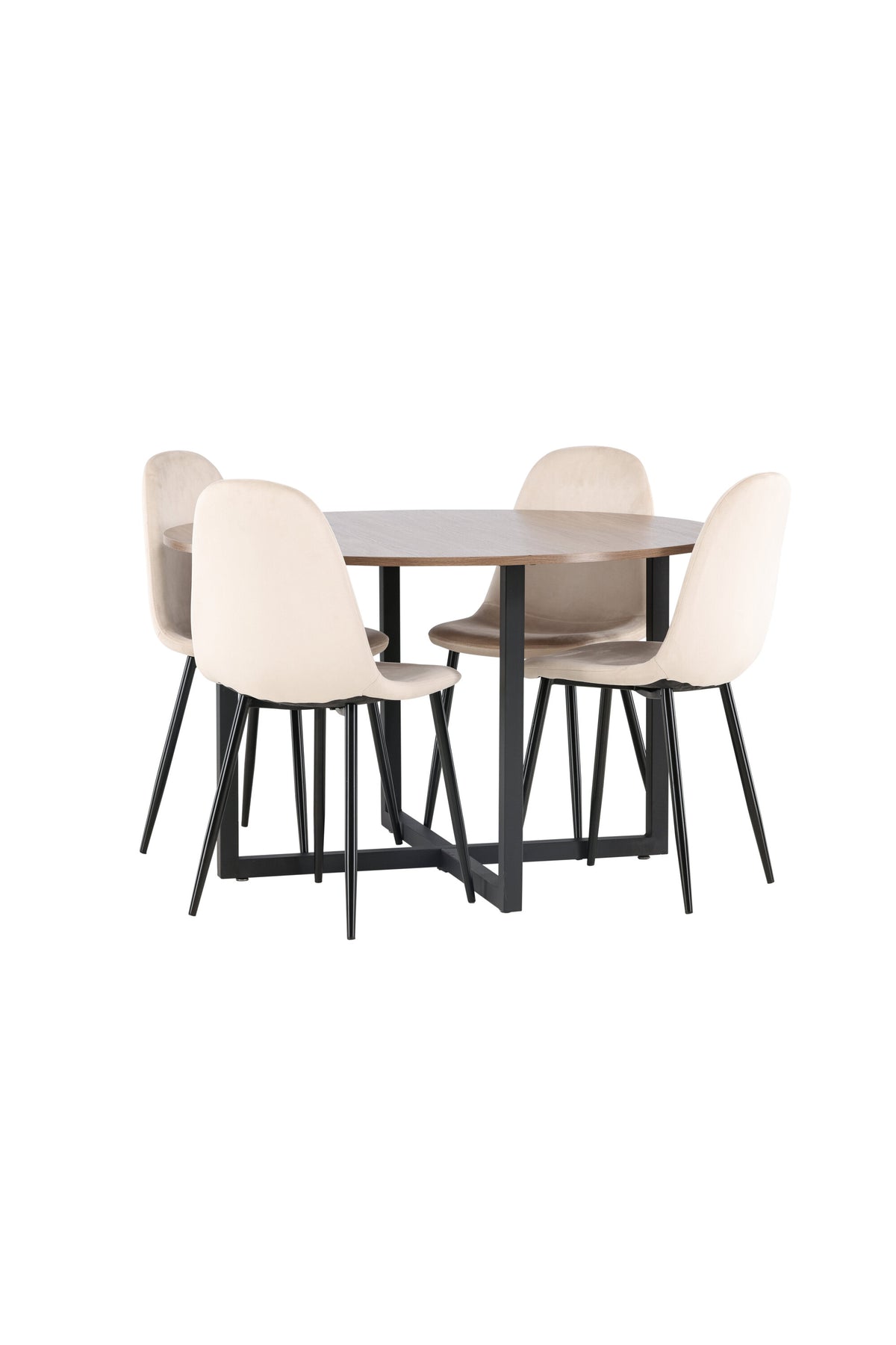 Durango Matbord med Polar Stolarna – Bord: ⌀120 Stol: 53,3x88x42,5