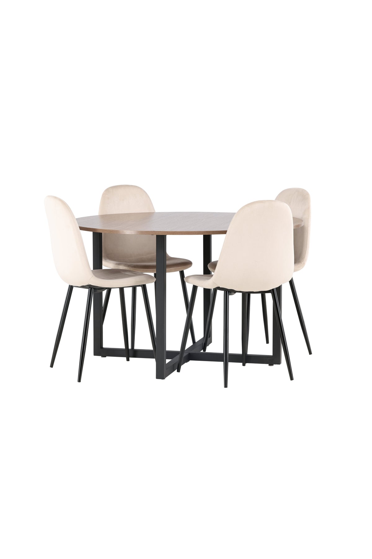 Durango Matbord med Polar Stolarna – Bord: ⌀120 Stol: 53,3x88x42,5