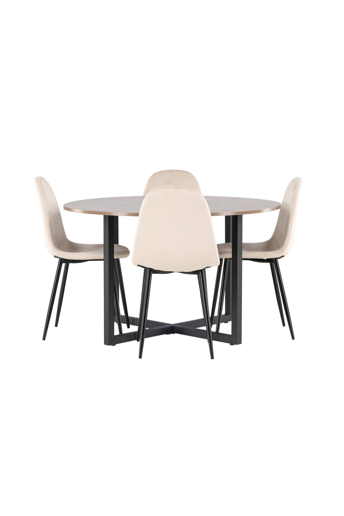 Durango Matbord med Polar Stolarna – Bord: ⌀120 Stol: 53,3x88x42,5