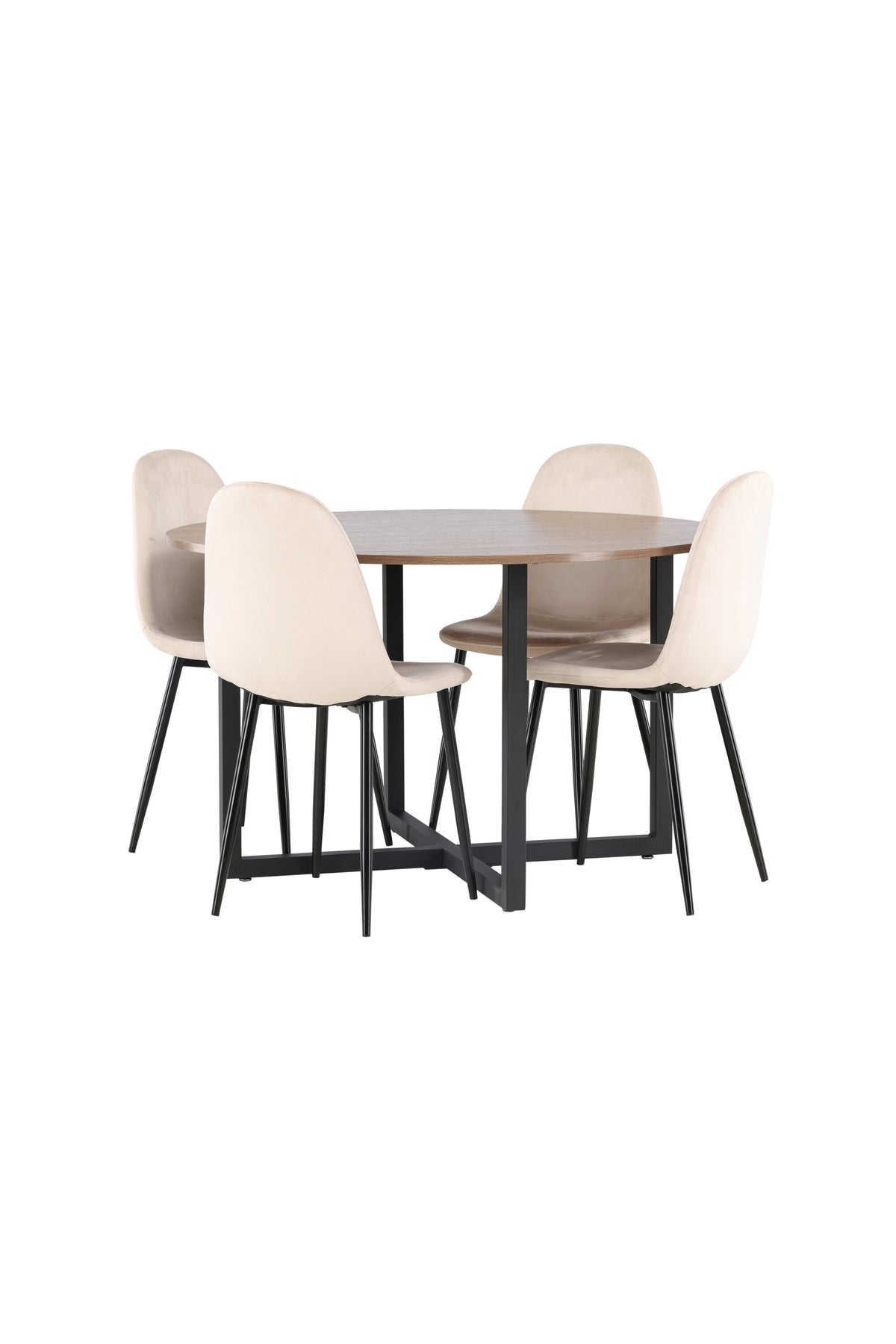 Durango Matbord med Polar Stolarna – Bord: ⌀120 Stol: 53,3x88x42,5