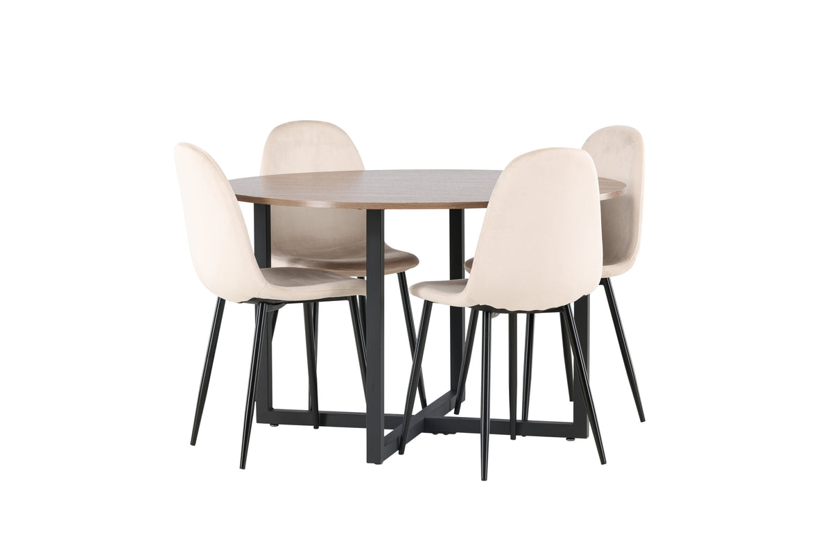 Durango Matbord med Polar Stolarna – Bord: ⌀120 Stol: 53,3x88x42,5