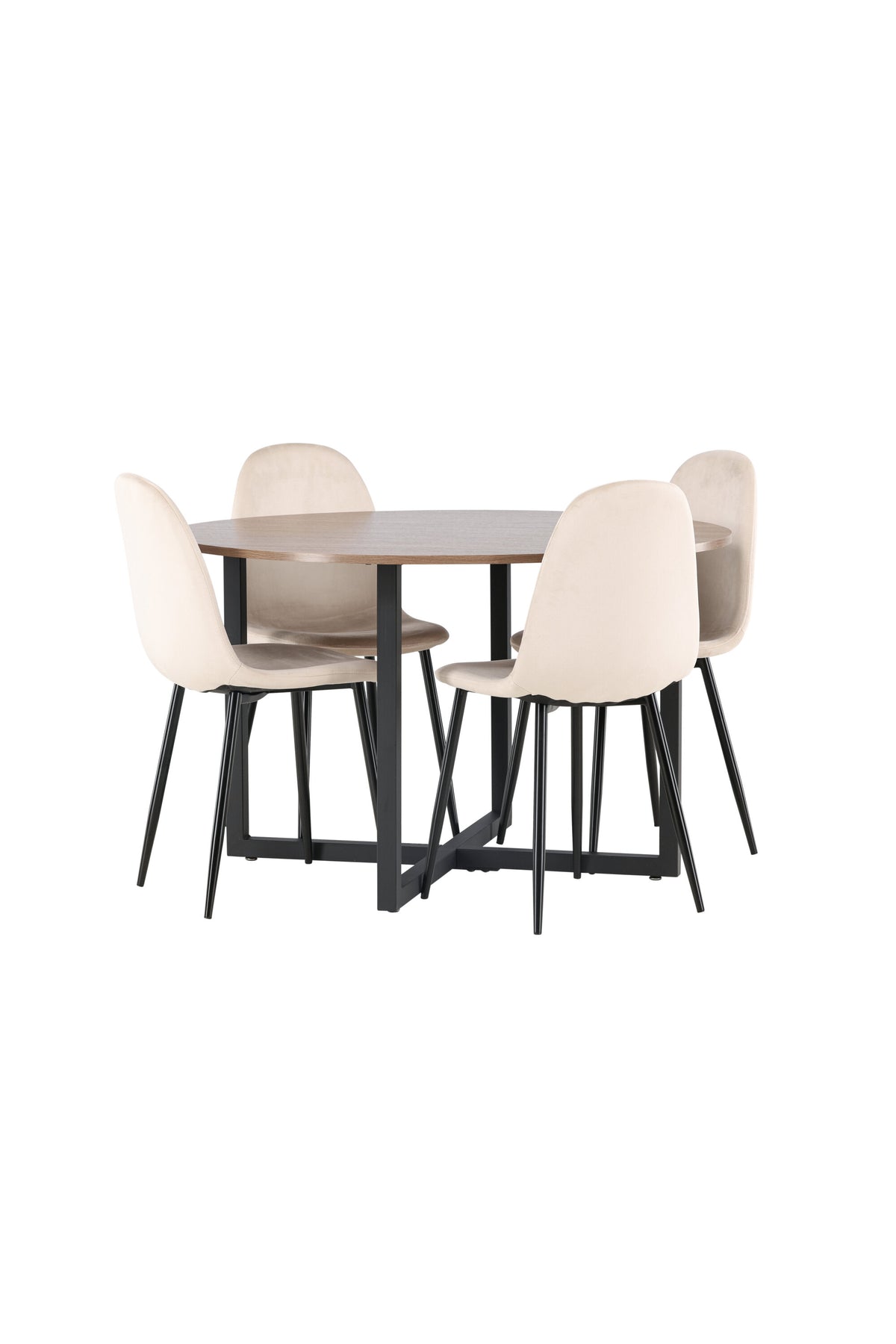 Durango Matbord med Polar Stolarna – Bord: ⌀120 Stol: 53,3x88x42,5