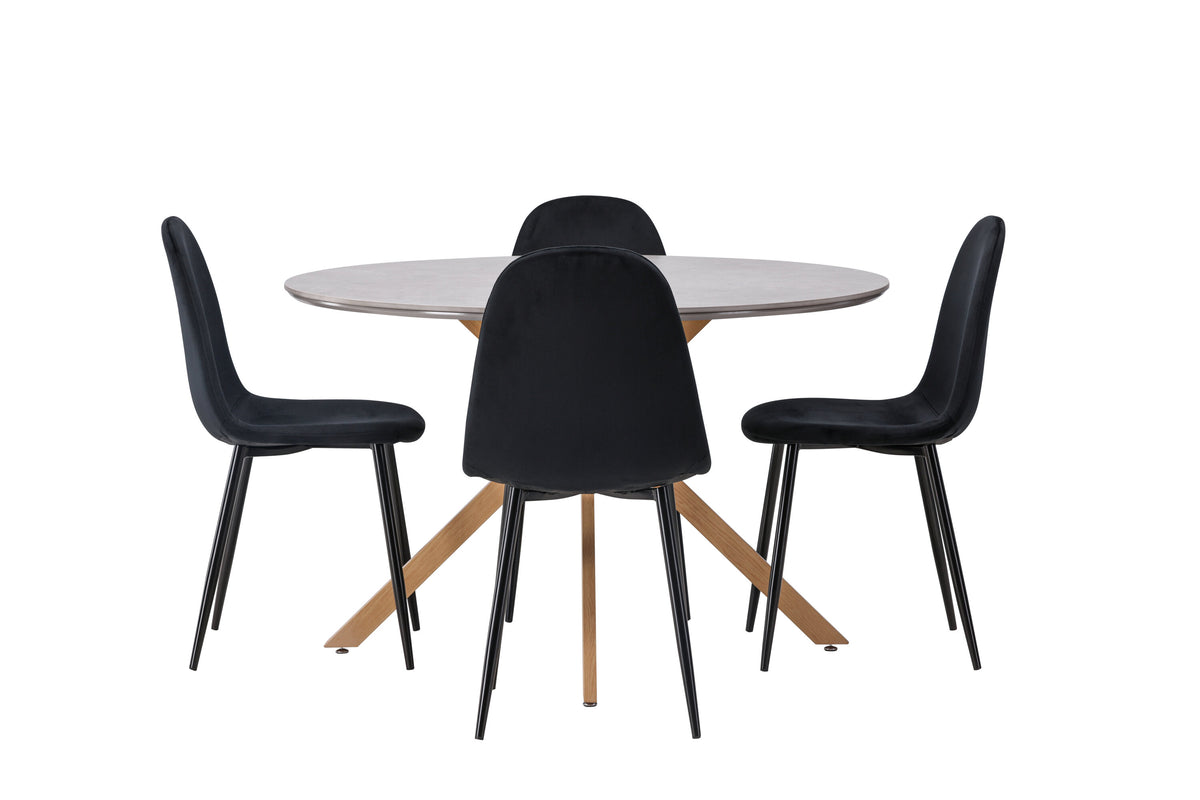 Piazza Matbord med Polar Stolarna – 120x120