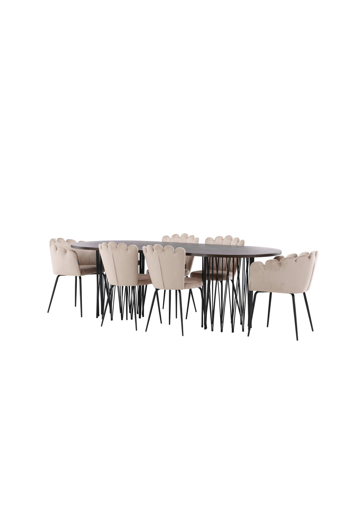 Stone Matbord med Limhamn Stolarna – Bord: 74x220x100 Stol: 42x82x44