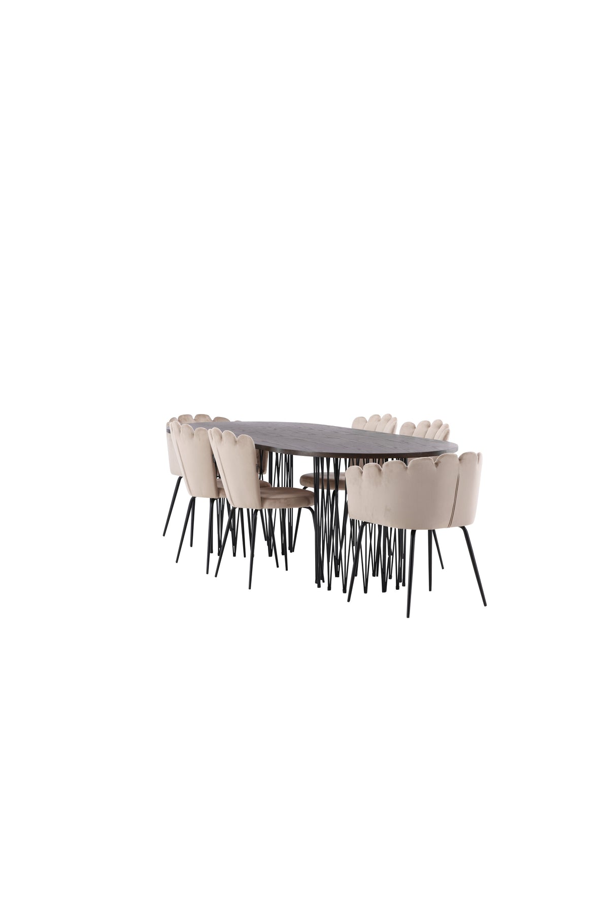 Stone Matbord med Limhamn Stolarna – Bord: 74x220x100 Stol: 42x82x44