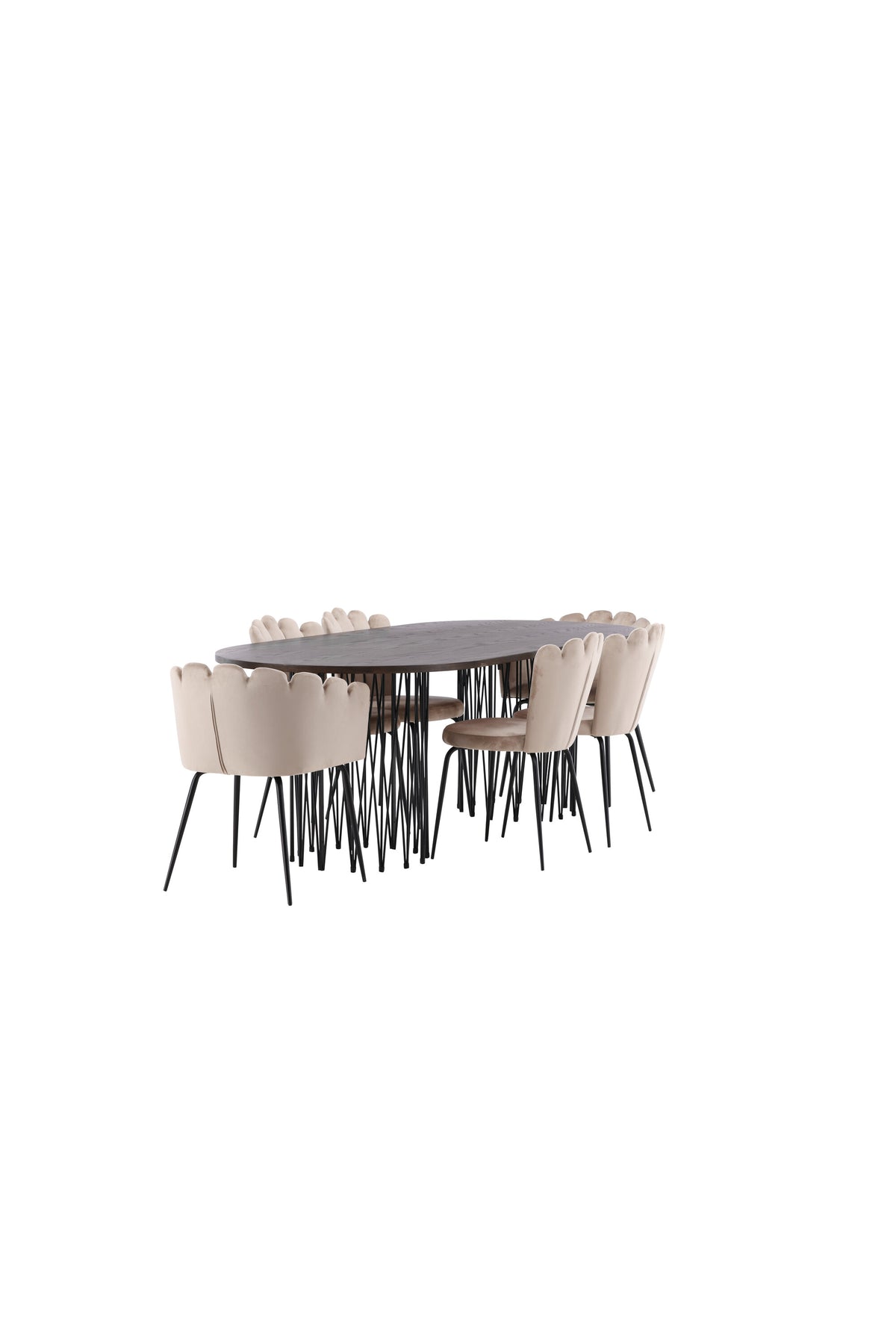 Stone Matbord med Limhamn Stolarna – Bord: 74x220x100 Stol: 42x82x44
