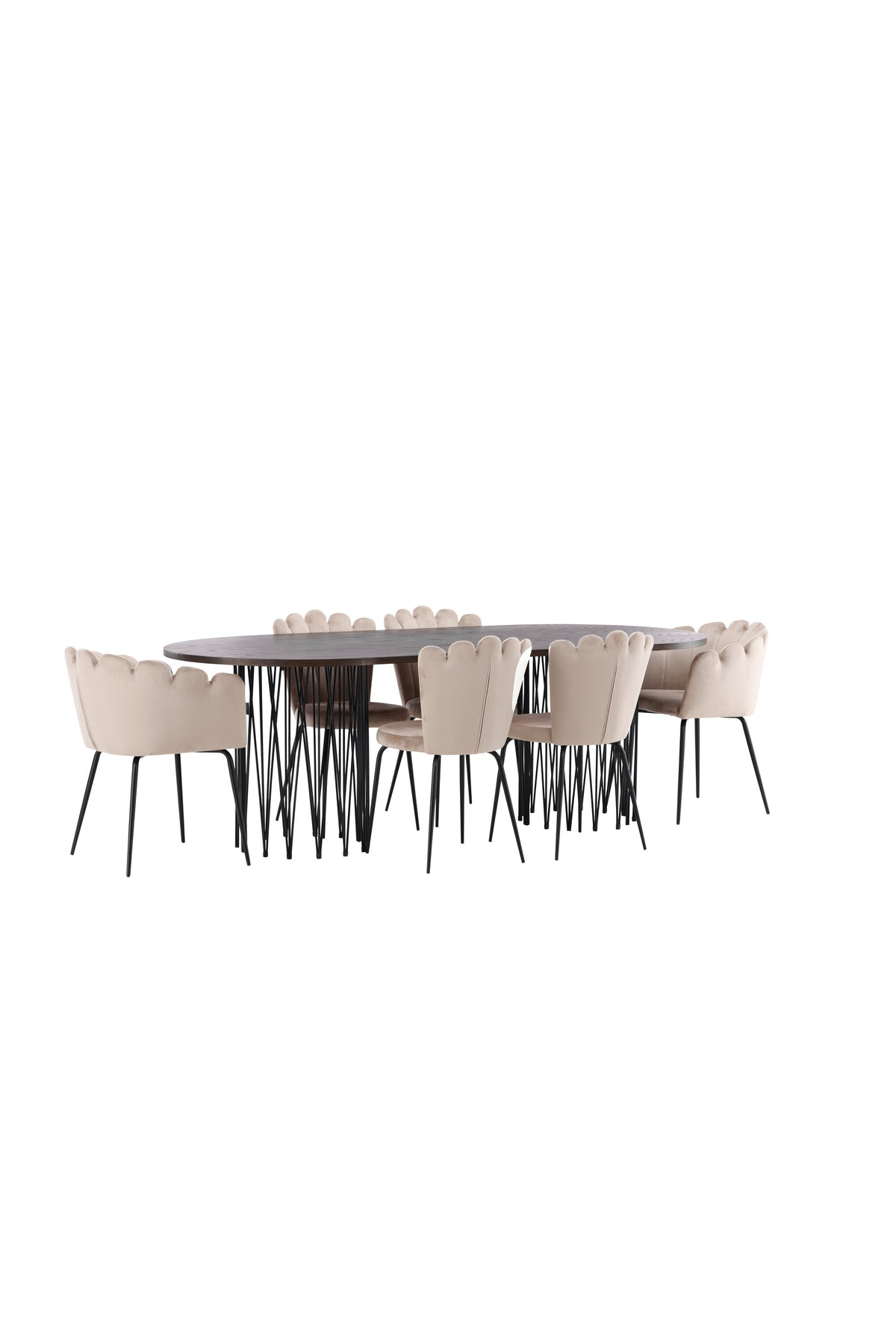 Stone Matbord med Limhamn Stolarna – Bord: 74x220x100 Stol: 42x82x44