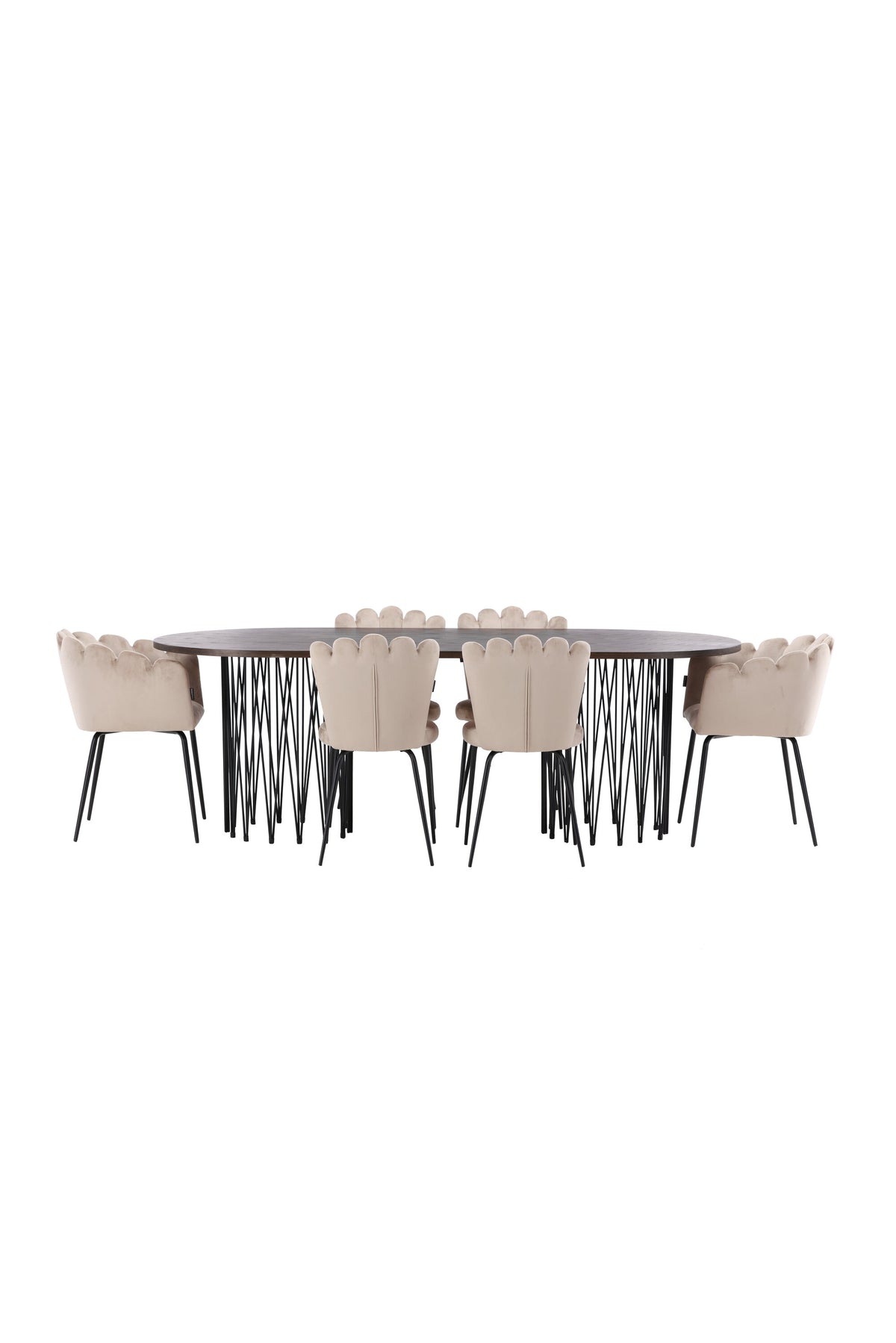 Stone Matbord med Limhamn Stolarna – Bord: 74x220x100 Stol: 42x82x44