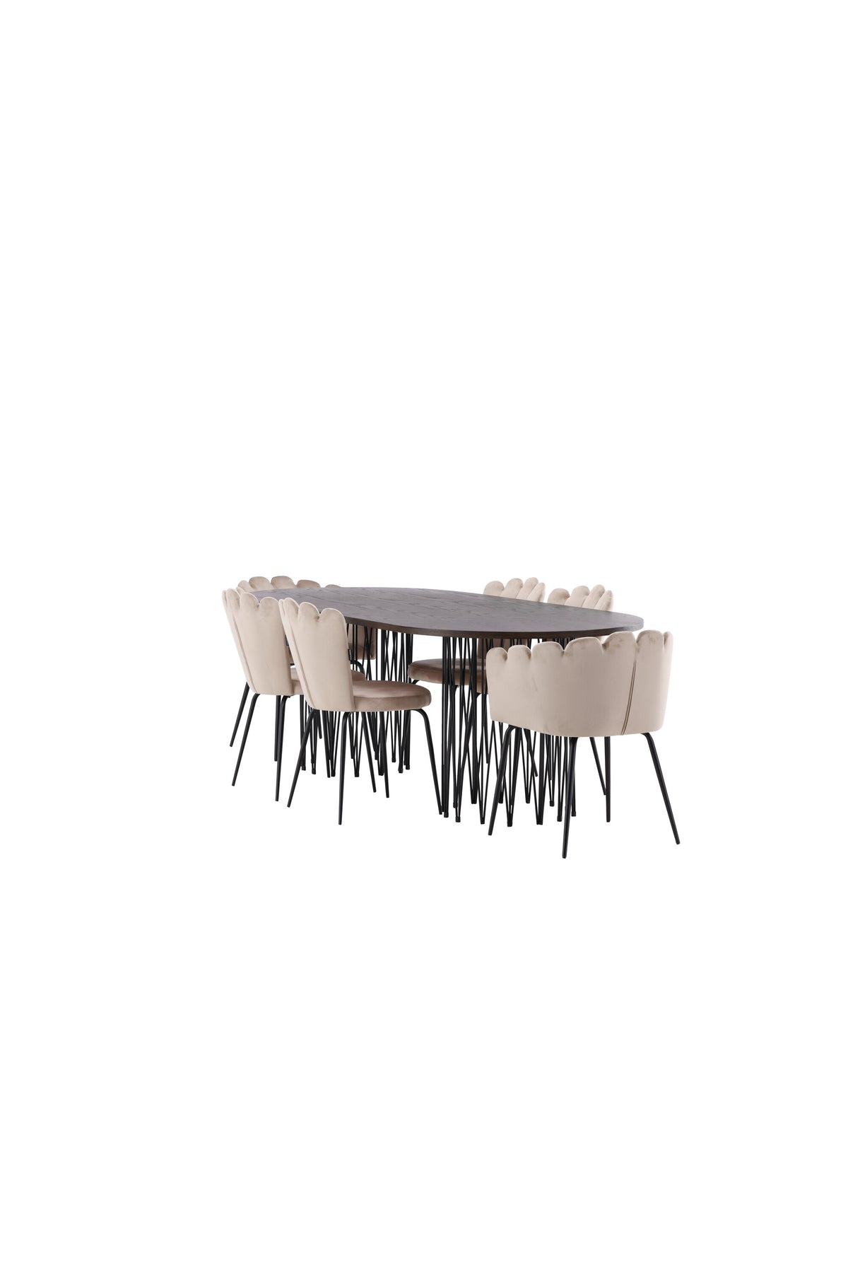 Stone Matbord med Limhamn Stolarna – Bord: 74x220x100 Stol: 42x82x44