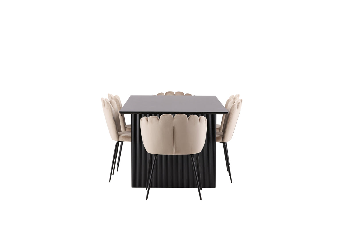 Vail Matbord med Limhamn Stolarna – Bord: 75x200x100 Stol: 42x82x44