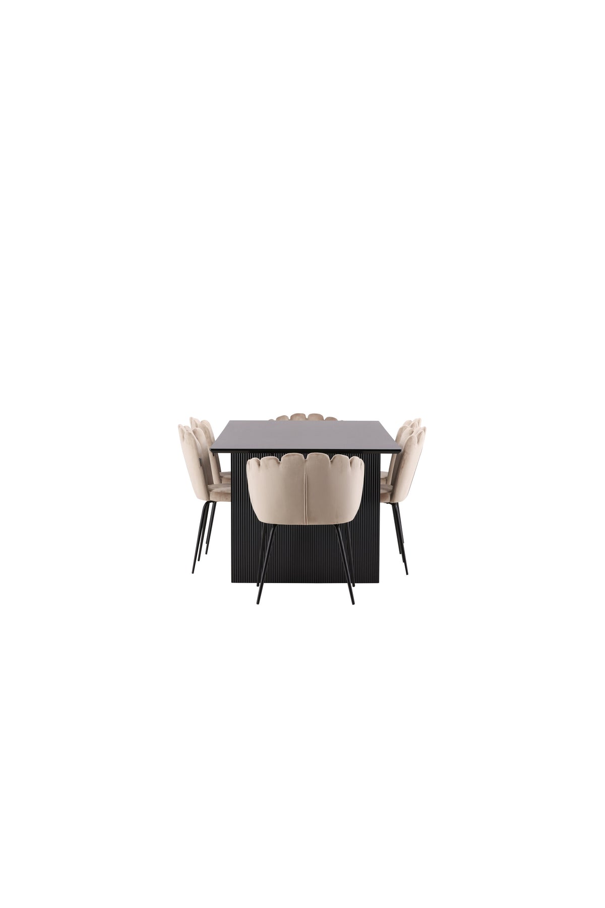 Vail Matbord med Limhamn Stolarna – Bord: 75x200x100 Stol: 42x82x44