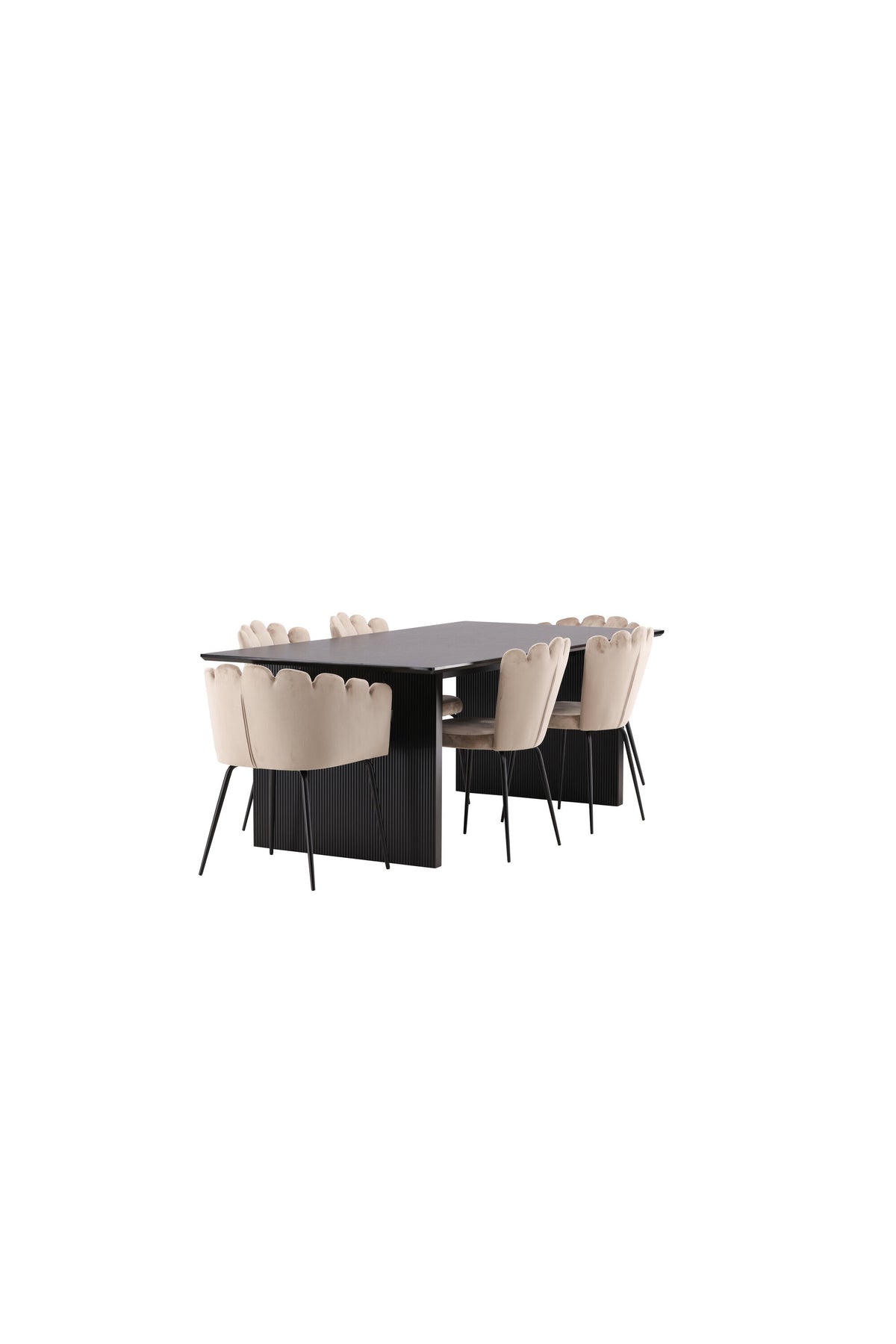 Vail Matbord med Limhamn Stolarna – Bord: 75x200x100 Stol: 42x82x44
