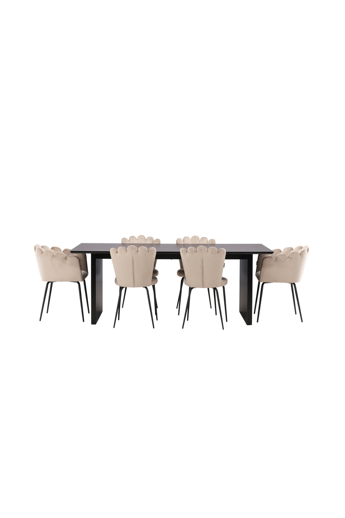 Vail Matbord med Limhamn Stolarna – Bord: 75x200x100 Stol: 42x82x44