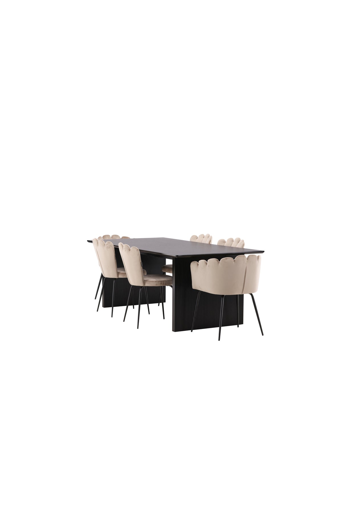Vail Matbord med Limhamn Stolarna – Bord: 75x200x100 Stol: 42x82x44