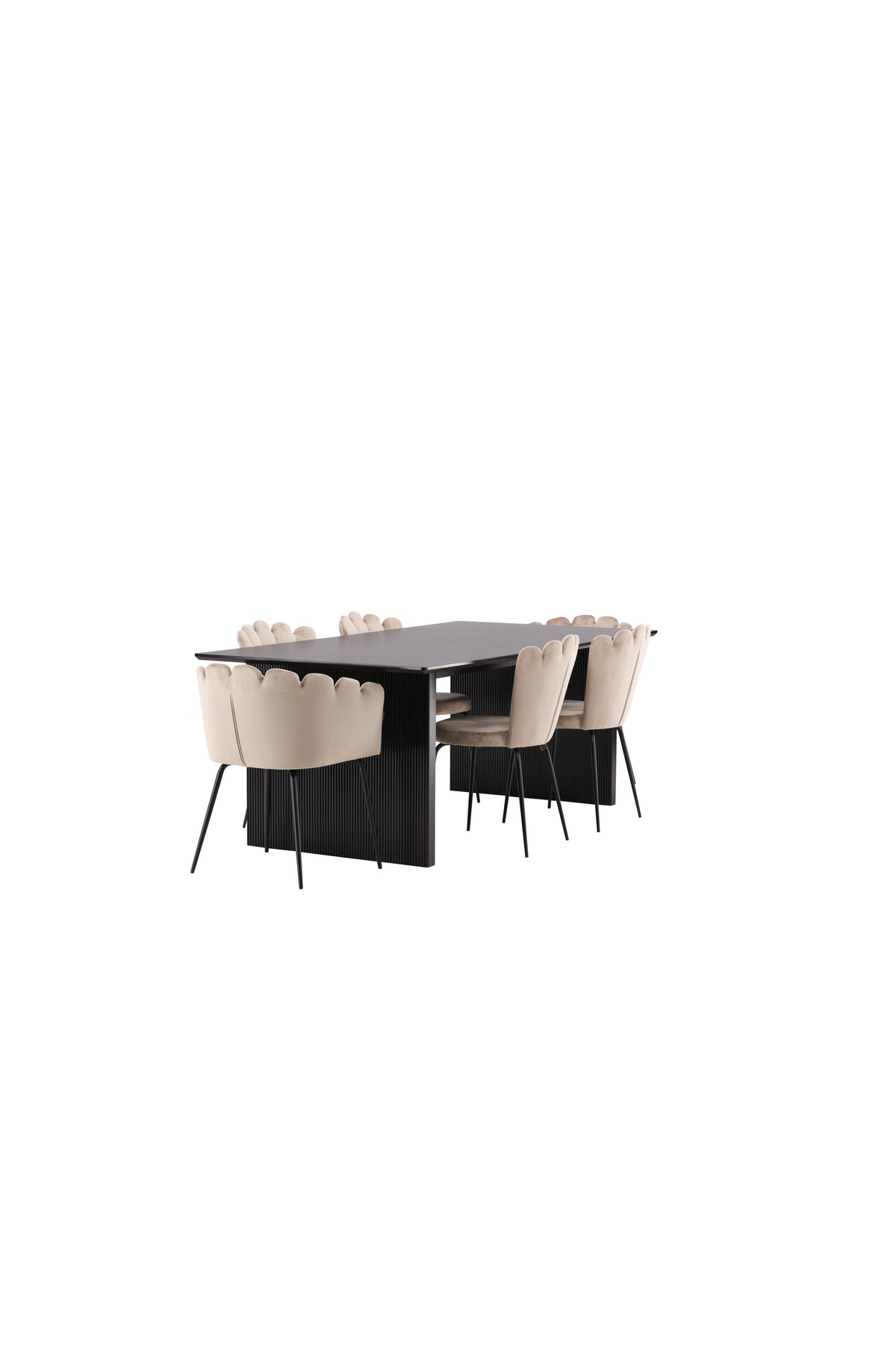 Vail Matbord med Limhamn Stolarna – Bord: 75x200x100 Stol: 42x82x44