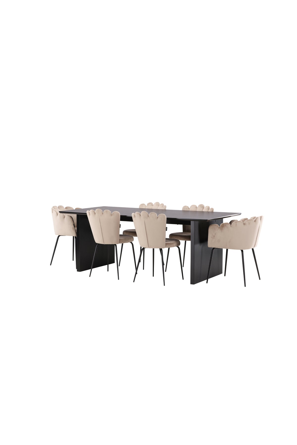 Vail Matbord med Limhamn Stolarna – Bord: 75x200x100 Stol: 42x82x44