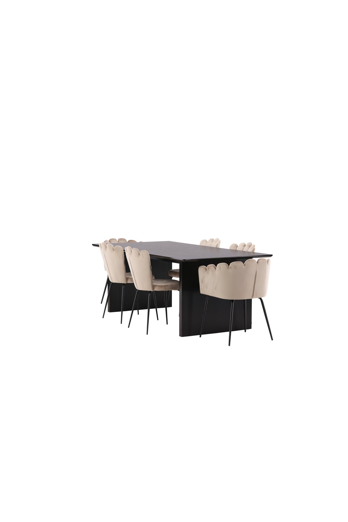 Vail Matbord med Limhamn Stolarna – Bord: 75x200x100 Stol: 42x82x44