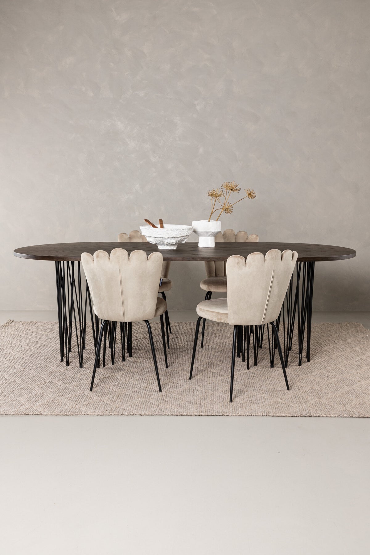 Stone Matbord med Limhamn Stolarna – Bord: 74x220x100 Stol: 42x82x44
