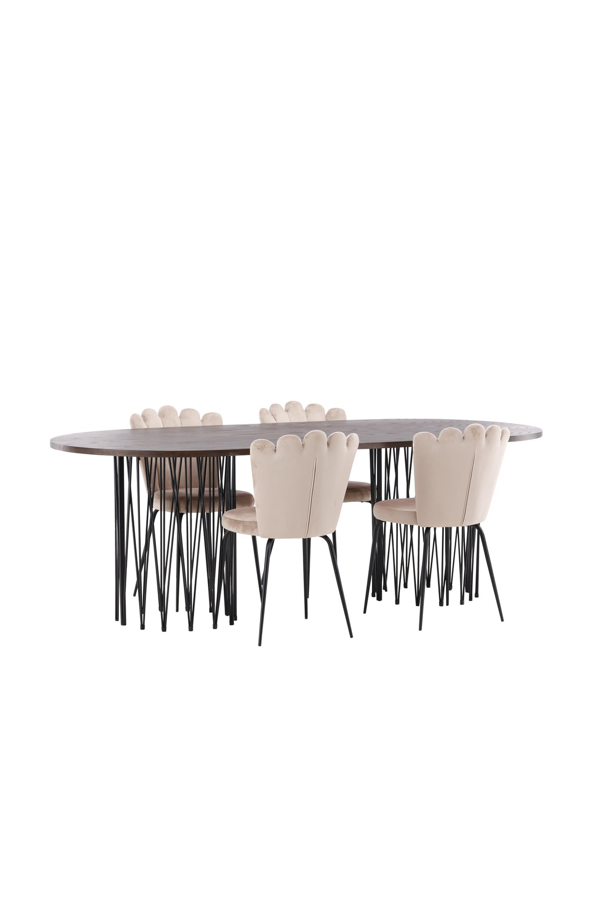 Stone Matbord med Limhamn Stolarna – Bord: 74x220x100 Stol: 42x82x44