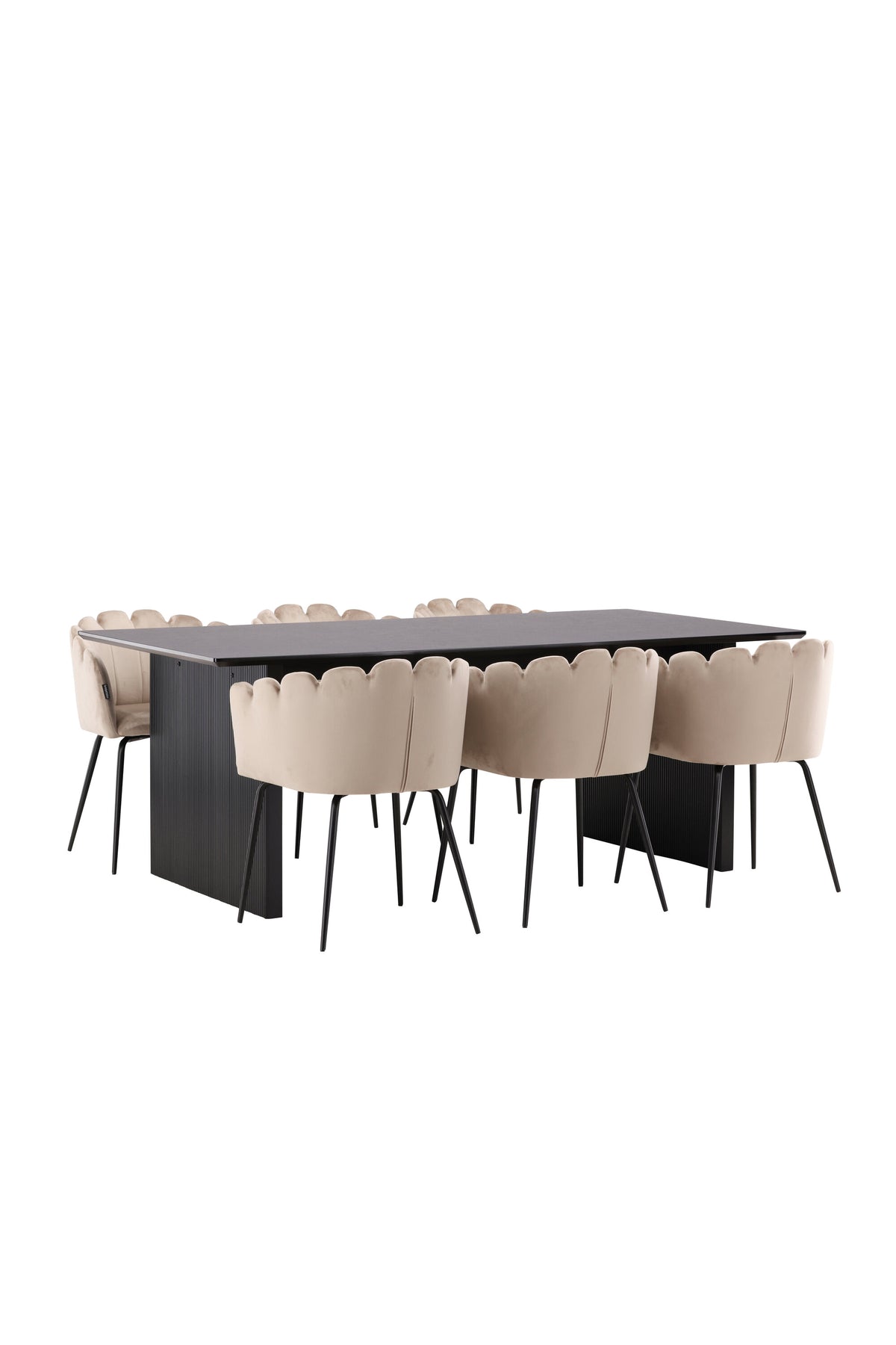 Vail Matbord med Limhamn Stolarna – Bord: 75x200x100 Stol: 51x76,5x52