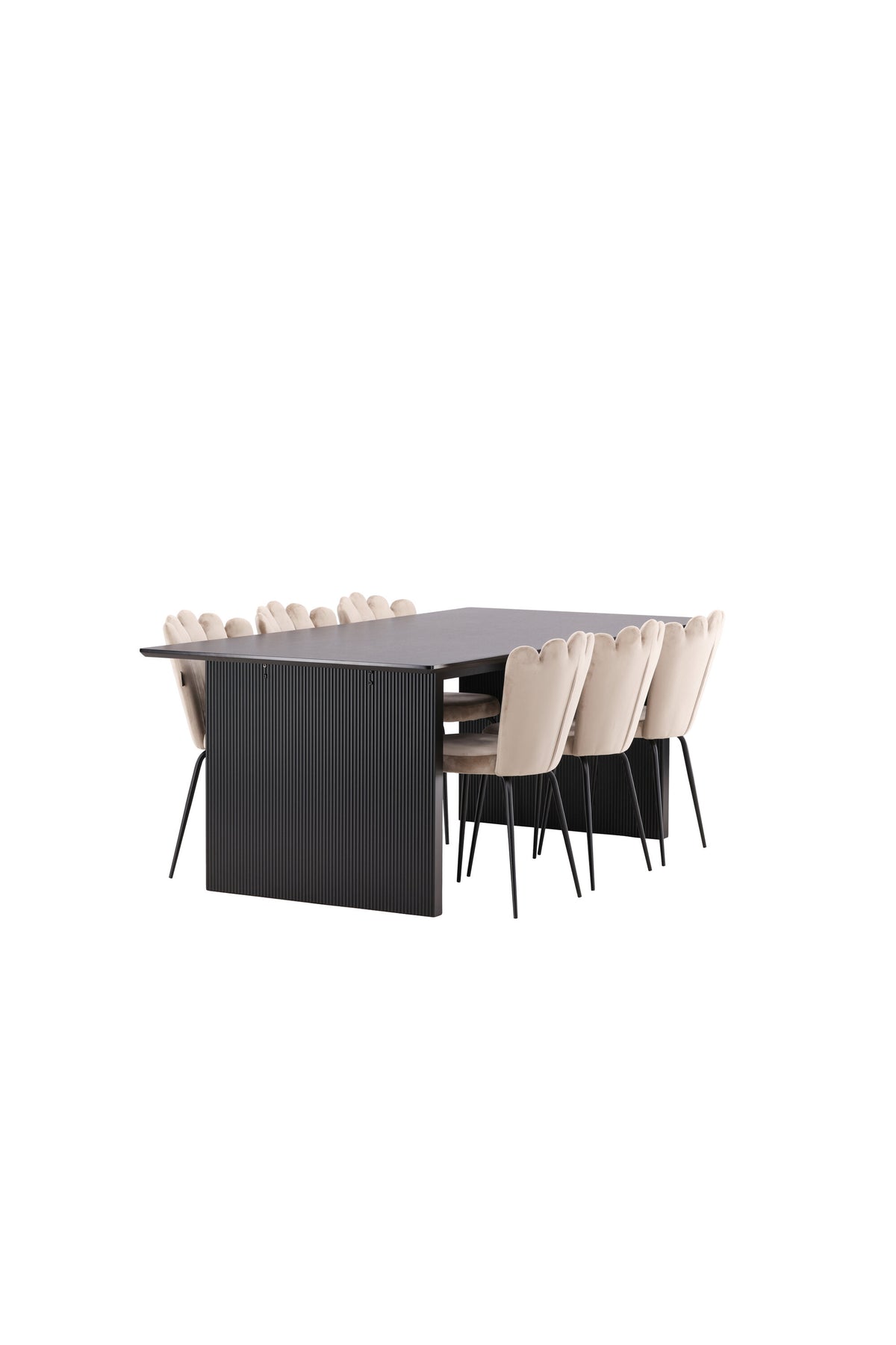 Vail Matbord med Limhamn Stolarna – Bord: 75x200x100 Stol: 42x82x44