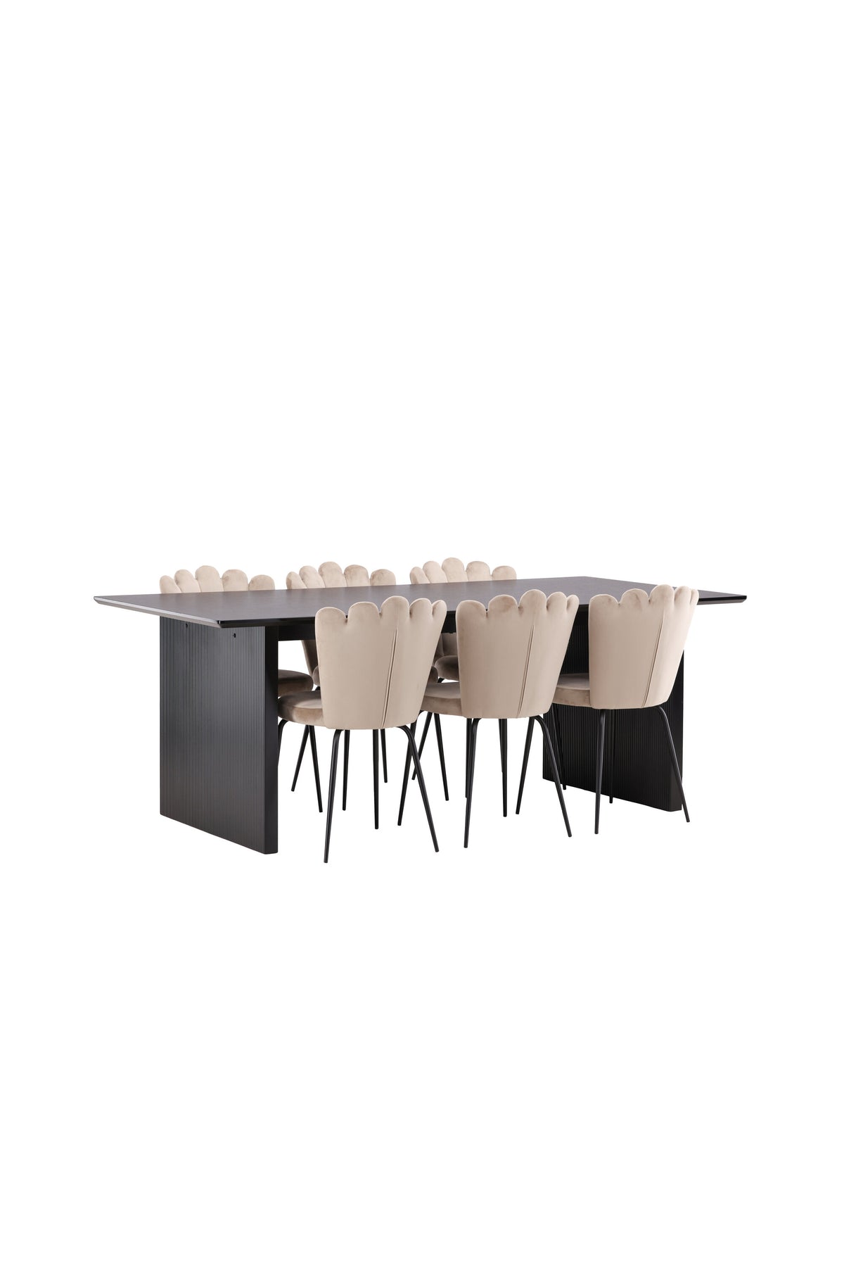 Vail Matbord med Limhamn Stolarna – Bord: 75x200x100 Stol: 42x82x44
