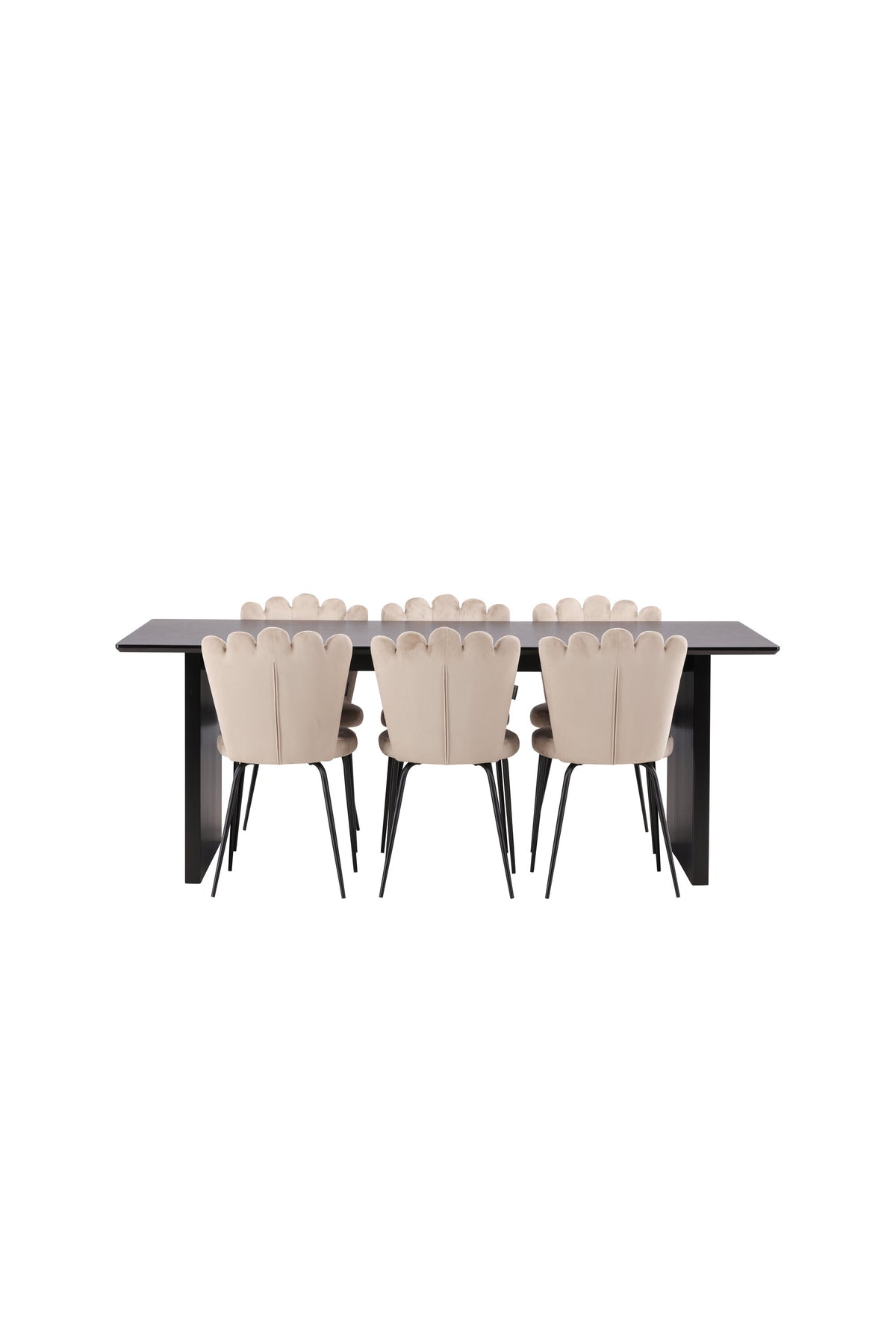 Vail Matbord med Limhamn Stolarna – Bord: 75x200x100 Stol: 42x82x44