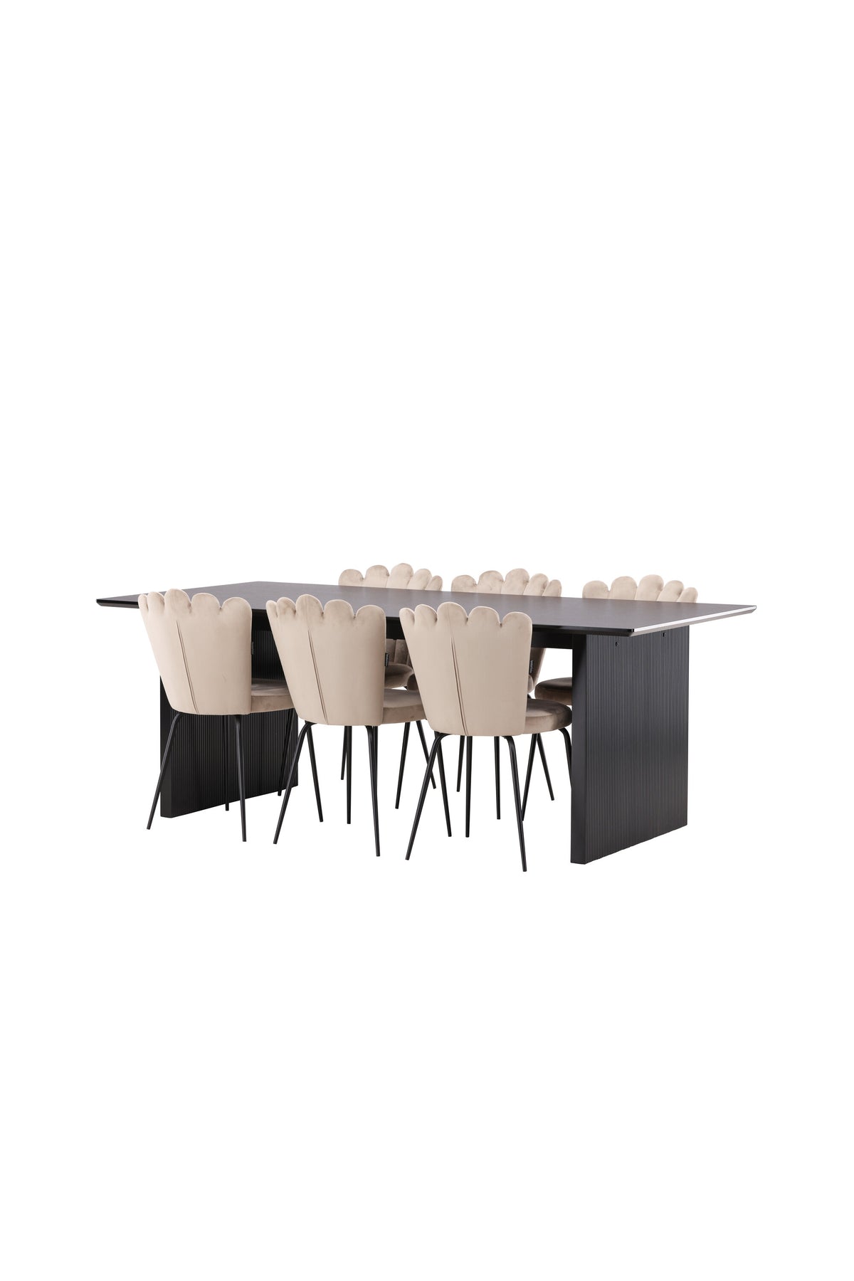 Vail Matbord med Limhamn Stolarna – Bord: 75x200x100 Stol: 42x82x44