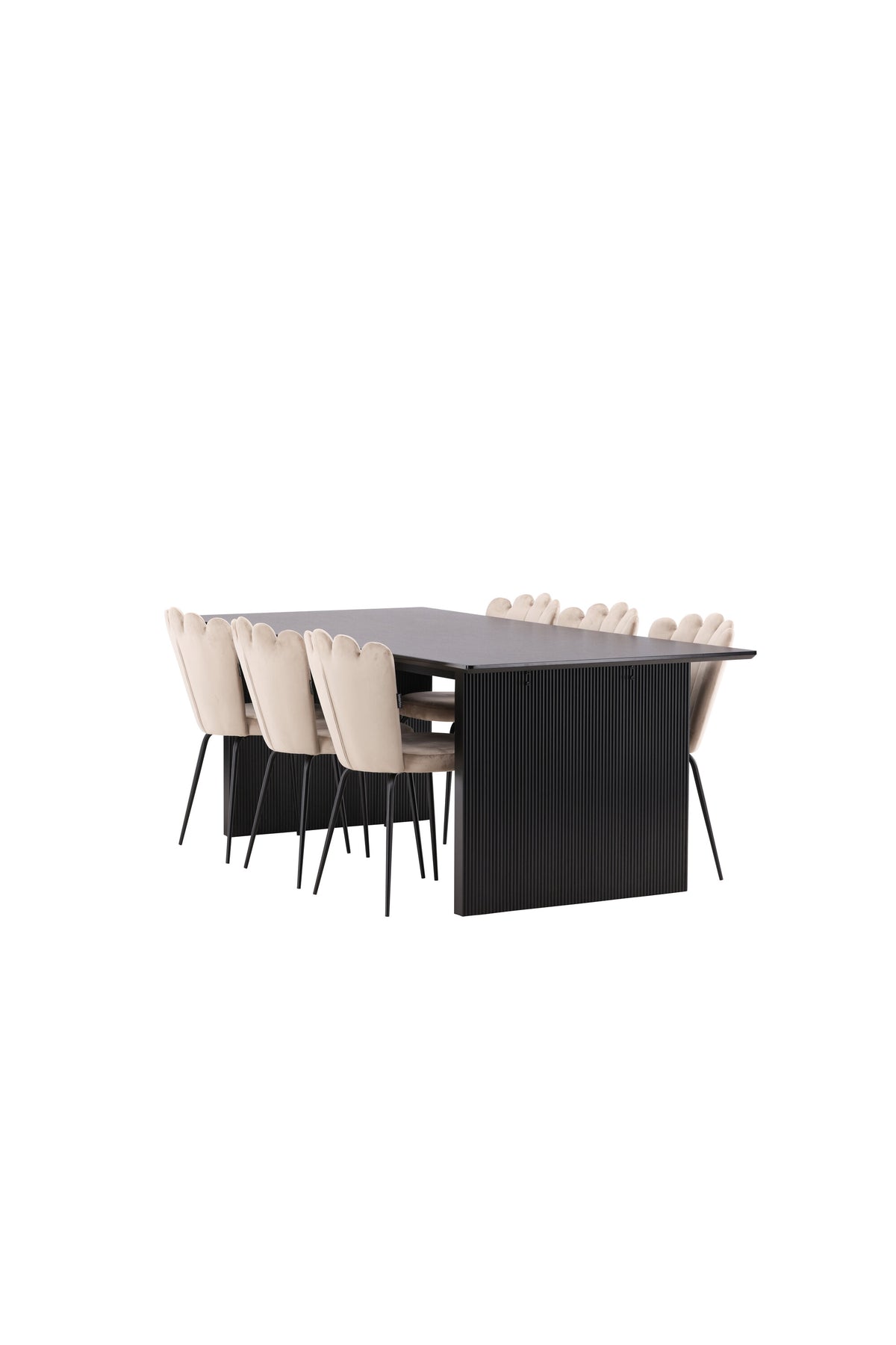 Vail Matbord med Limhamn Stolarna – Bord: 75x200x100 Stol: 42x82x44